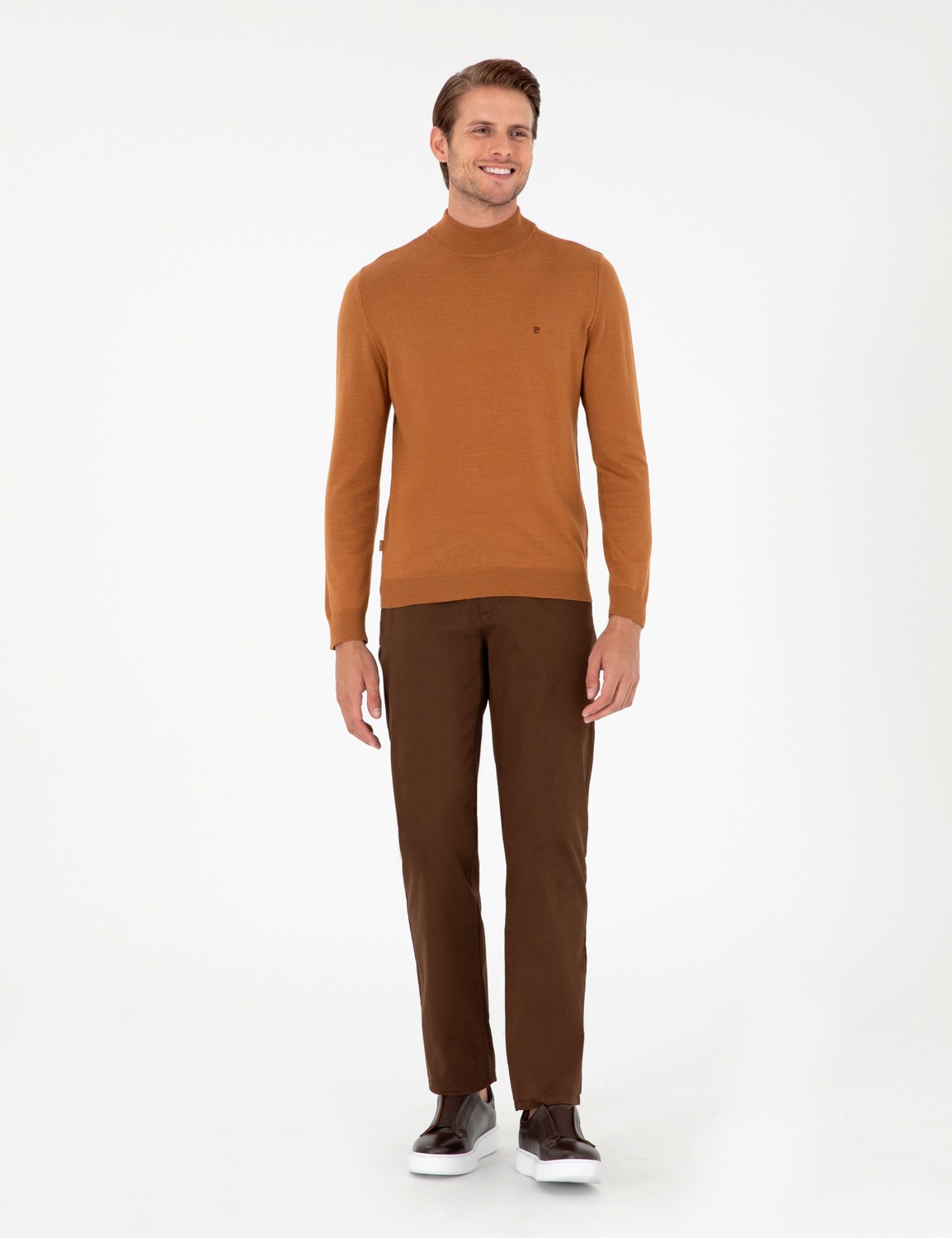 Pierre Cardin Erkek Regular Fit Kanvas Pantolon 50292505-VR033 Orta Kalınlıkta Desenli Lacivert