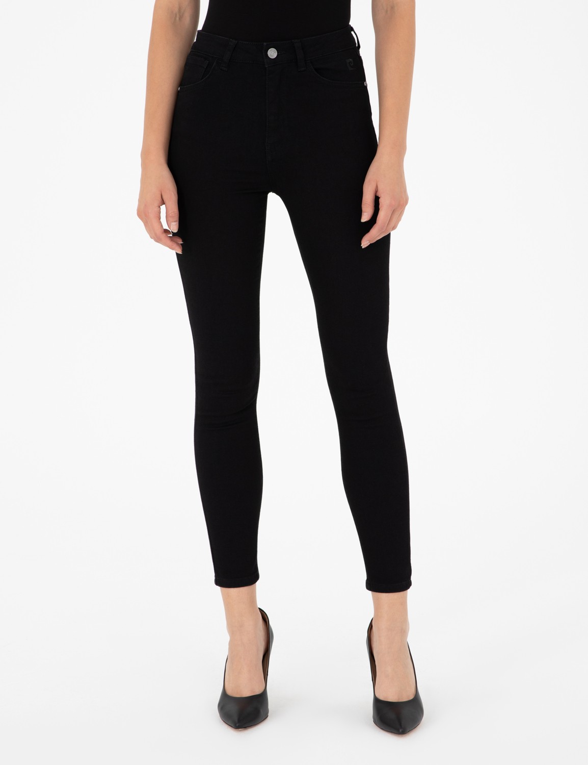 Pierre Cardin Kadın Siyah Skinny Fit Jean Pantolon 50291380-VR046 görsel 2