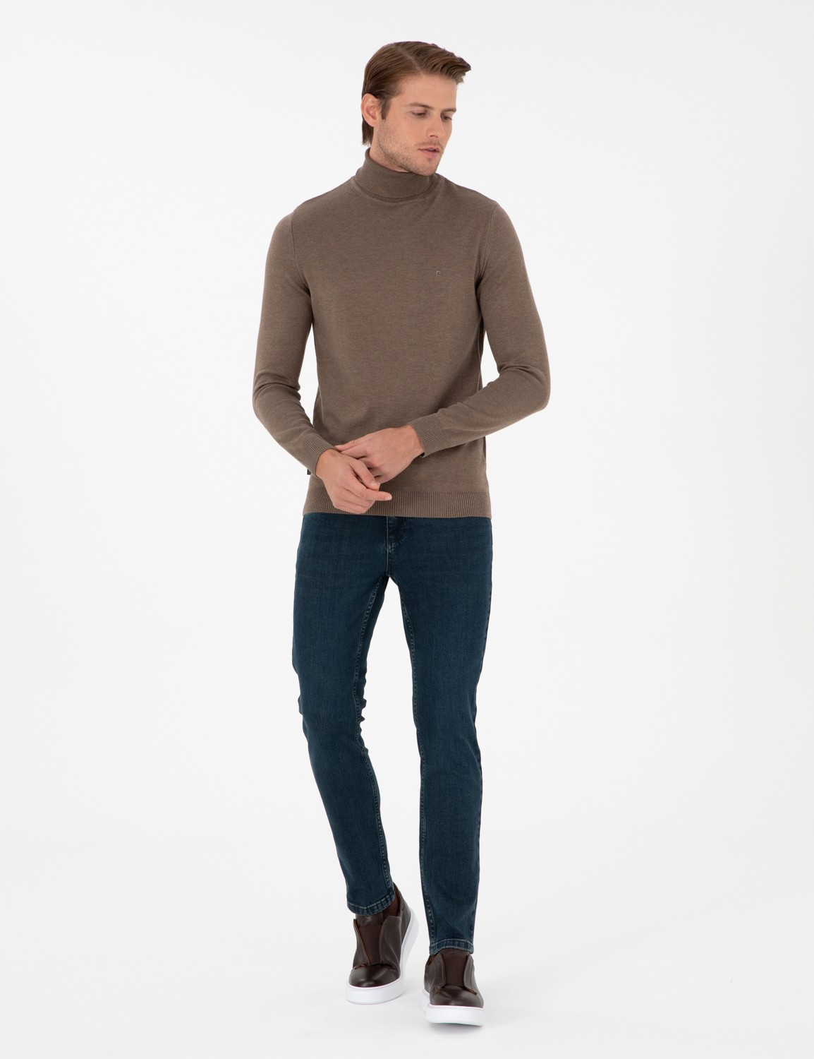 Pierre Cardin Erkek Mavi Slim Fit Jean Pantolon 50296146-Vr036