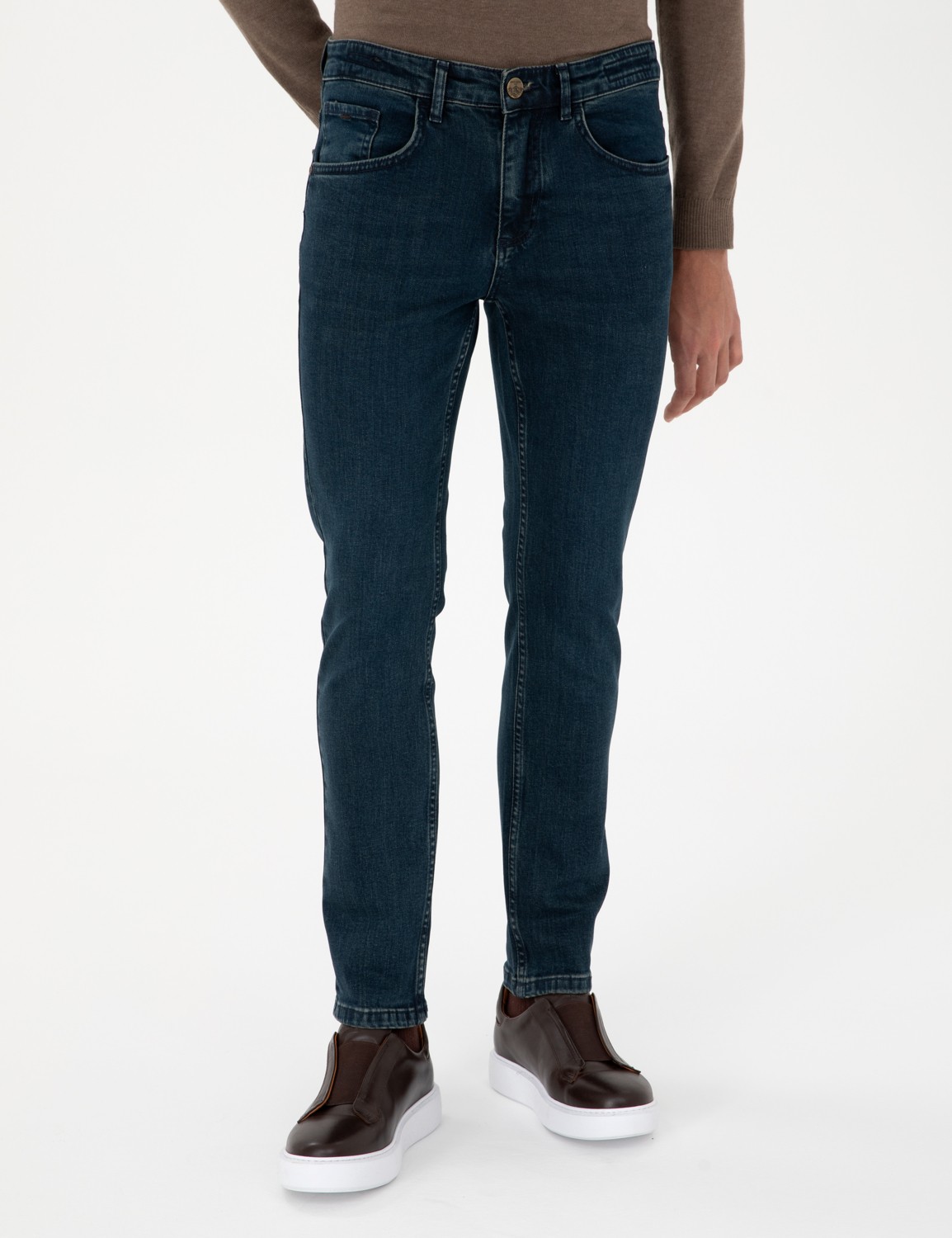Pierre Cardin Erkek Mavi Slim Fit Jean Pantolon 50296146-Vr036 görsel 2