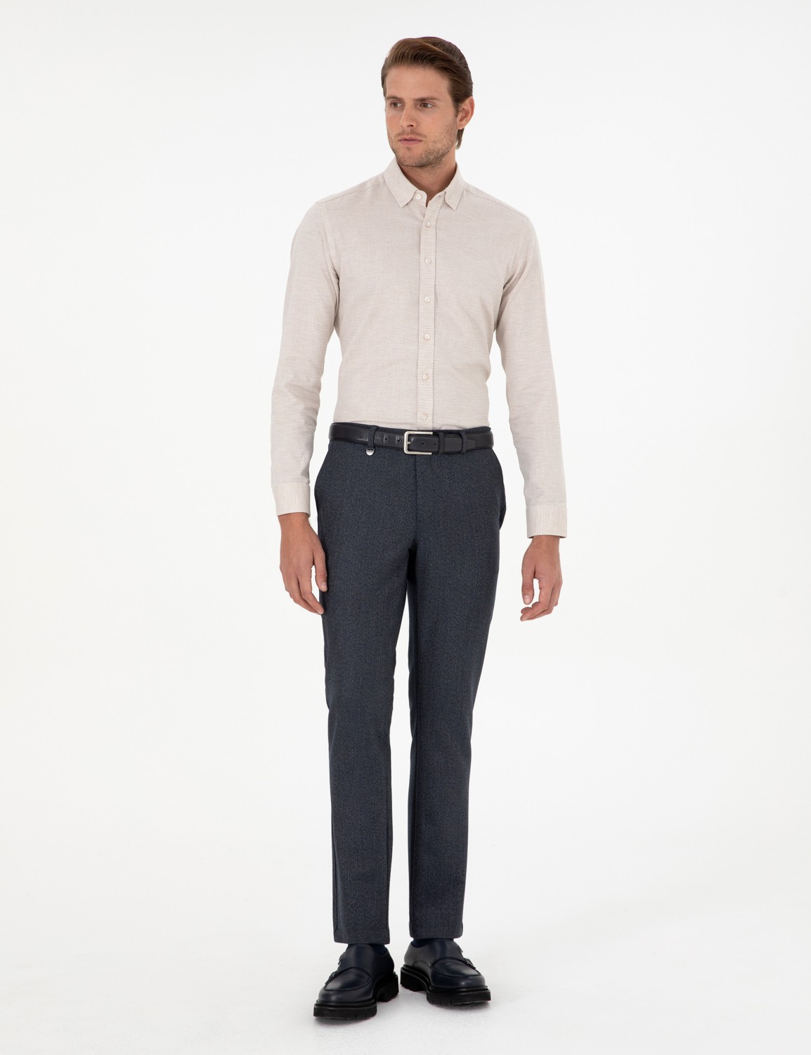 Pierre Cardin Kahverengi Slim Fit Kumaş Pantolon 50292959 VR029 görsel 3