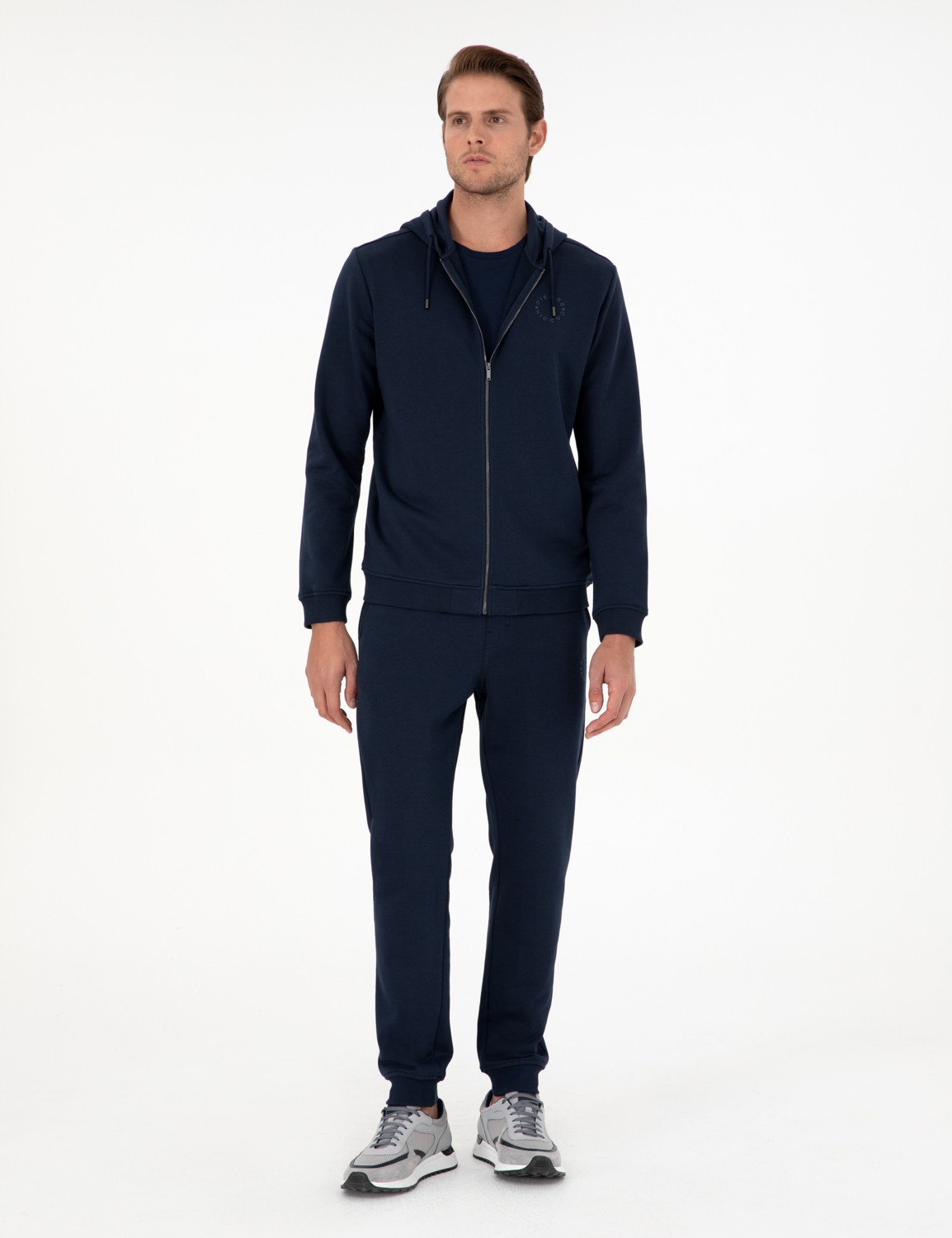 Pierre Cardin Erkek Lacivert Slim Fit 3 İplik Paçası Lastikli Eşofman Altı 50299286-VR033 görsel 3