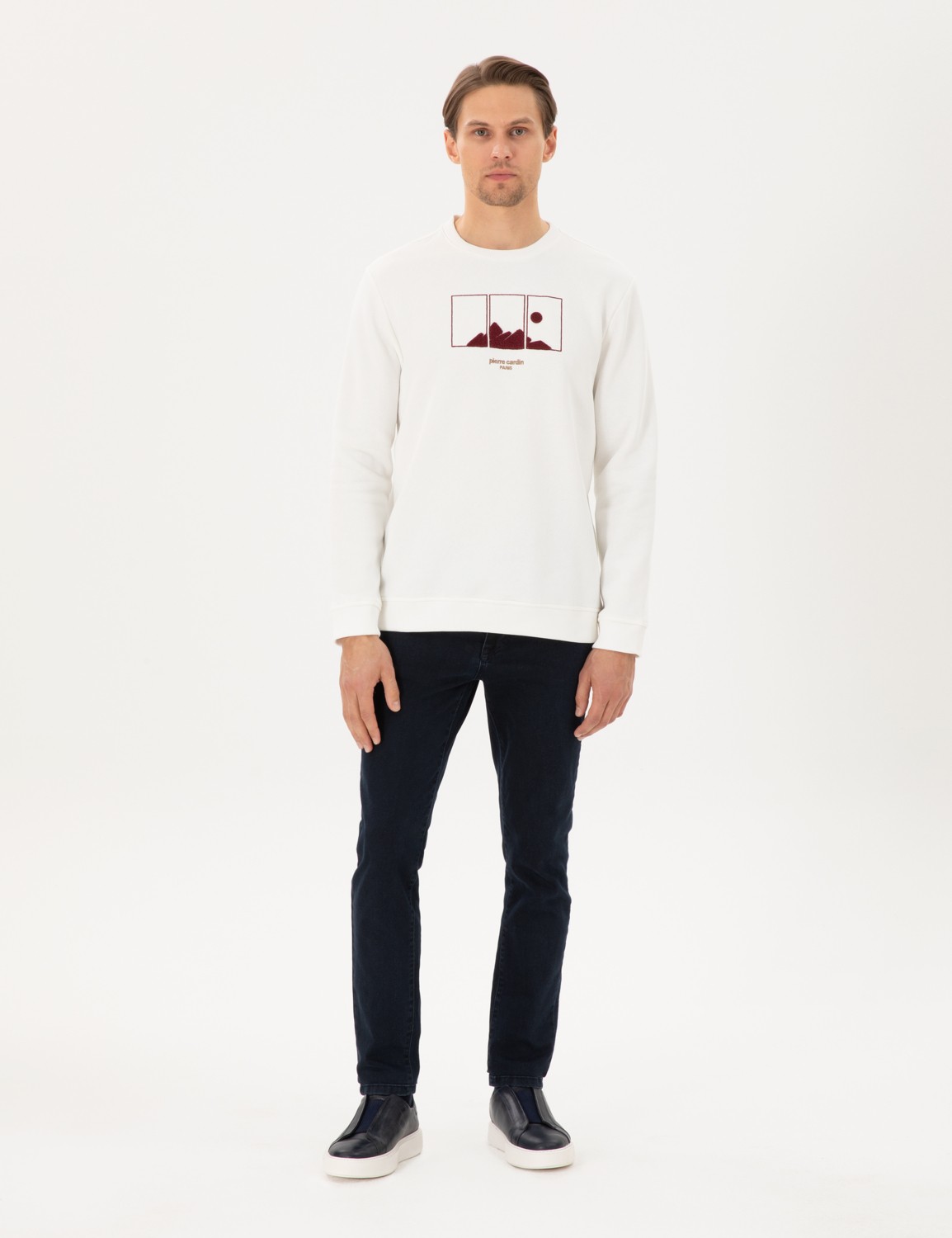 Pierre Cardin Erkek Yeşil Regular Fit Sweatshirt 50290703-VR054 görsel 4