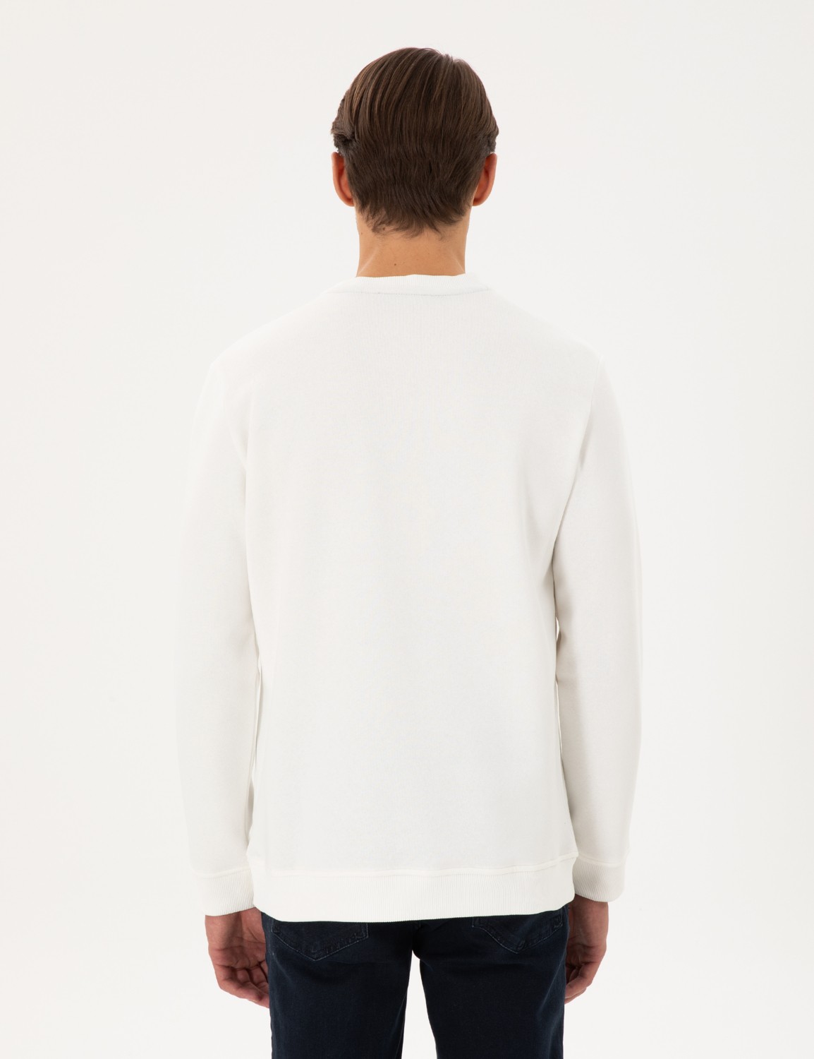 Pierre Cardin Erkek Yeşil Regular Fit Sweatshirt 50290703-VR054 görsel 5