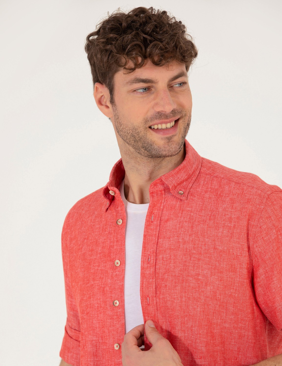 Pierre Cardin Erkek Beyaz Regular Fit Uzun Kollu Gömlek 50265119-VR013 görsel 3