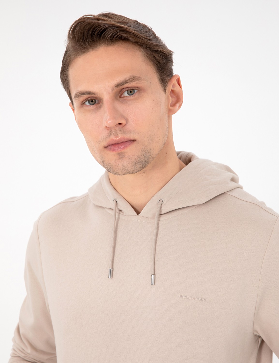 Pierre Cardin Erkek Siyah Regular Fit Kapüşonlu Sweatshirt 50298987-VR046 görsel 2