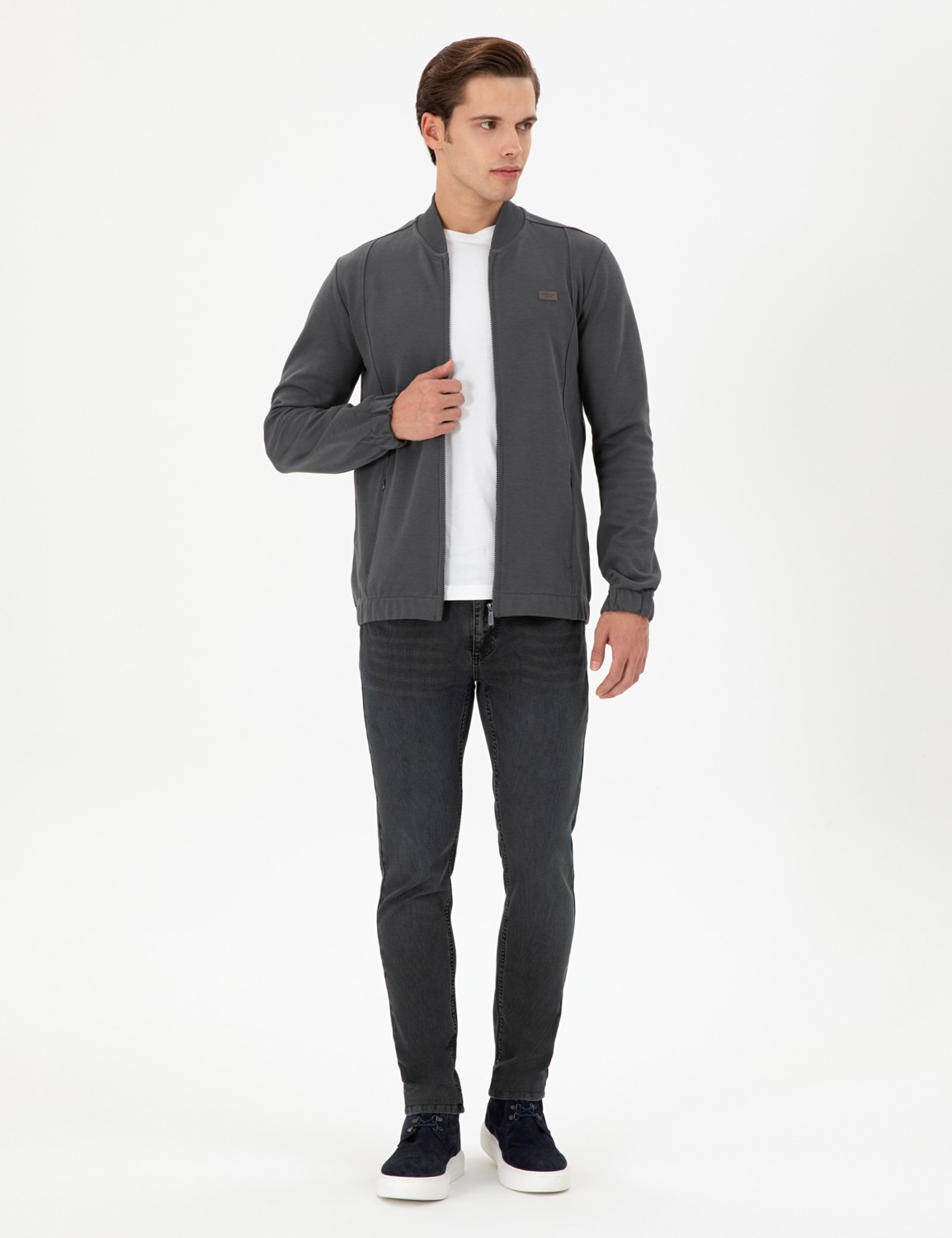 U.S. Polo Assn. Erkek Antrasit Hırka (Örme) 50293386-VR006 görsel 4