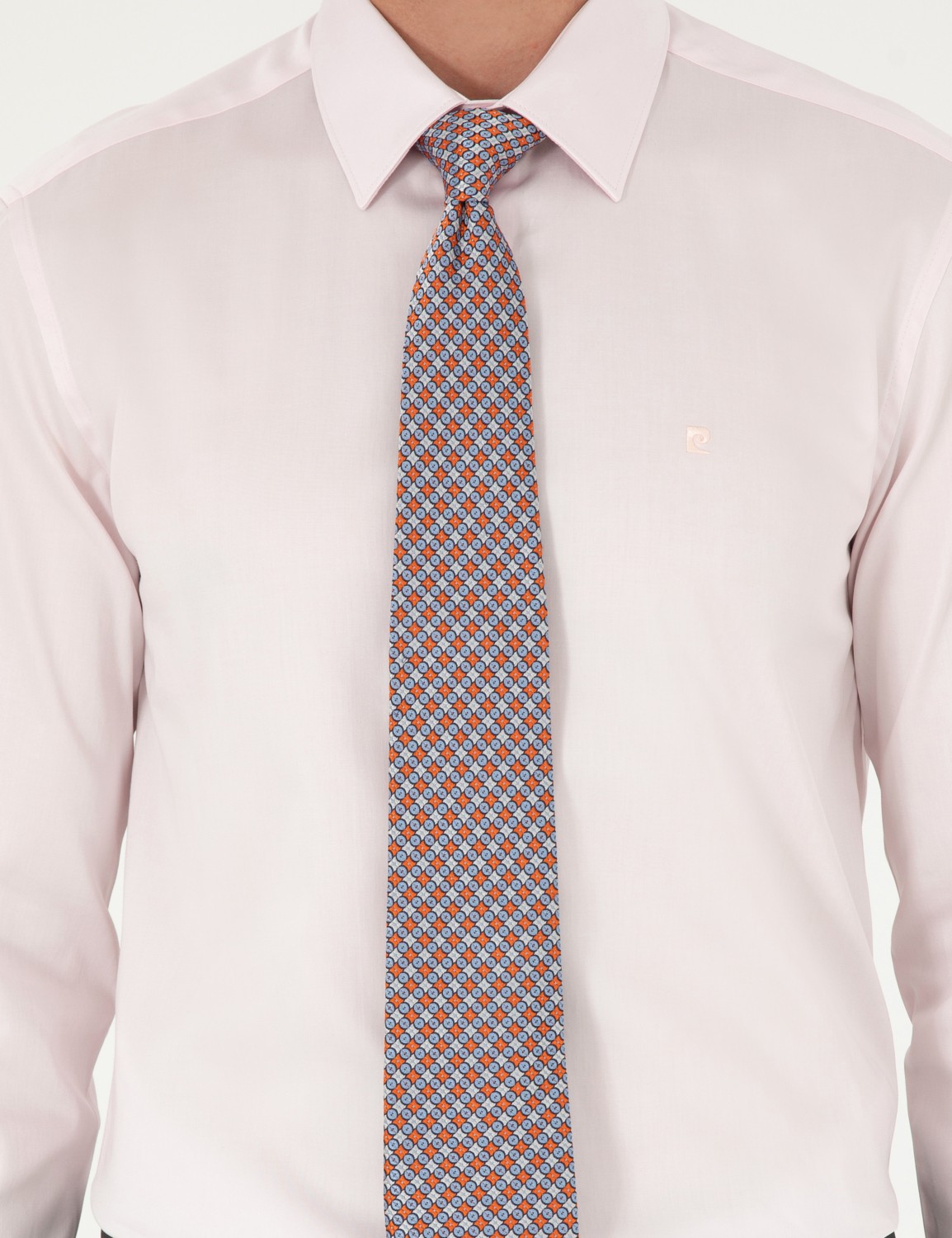 Pierre Cardin Erkek Beyaz Parlak Saten Slim Fit Uzun Kollu Basic Gömlek 50292520-VR013 görsel 6