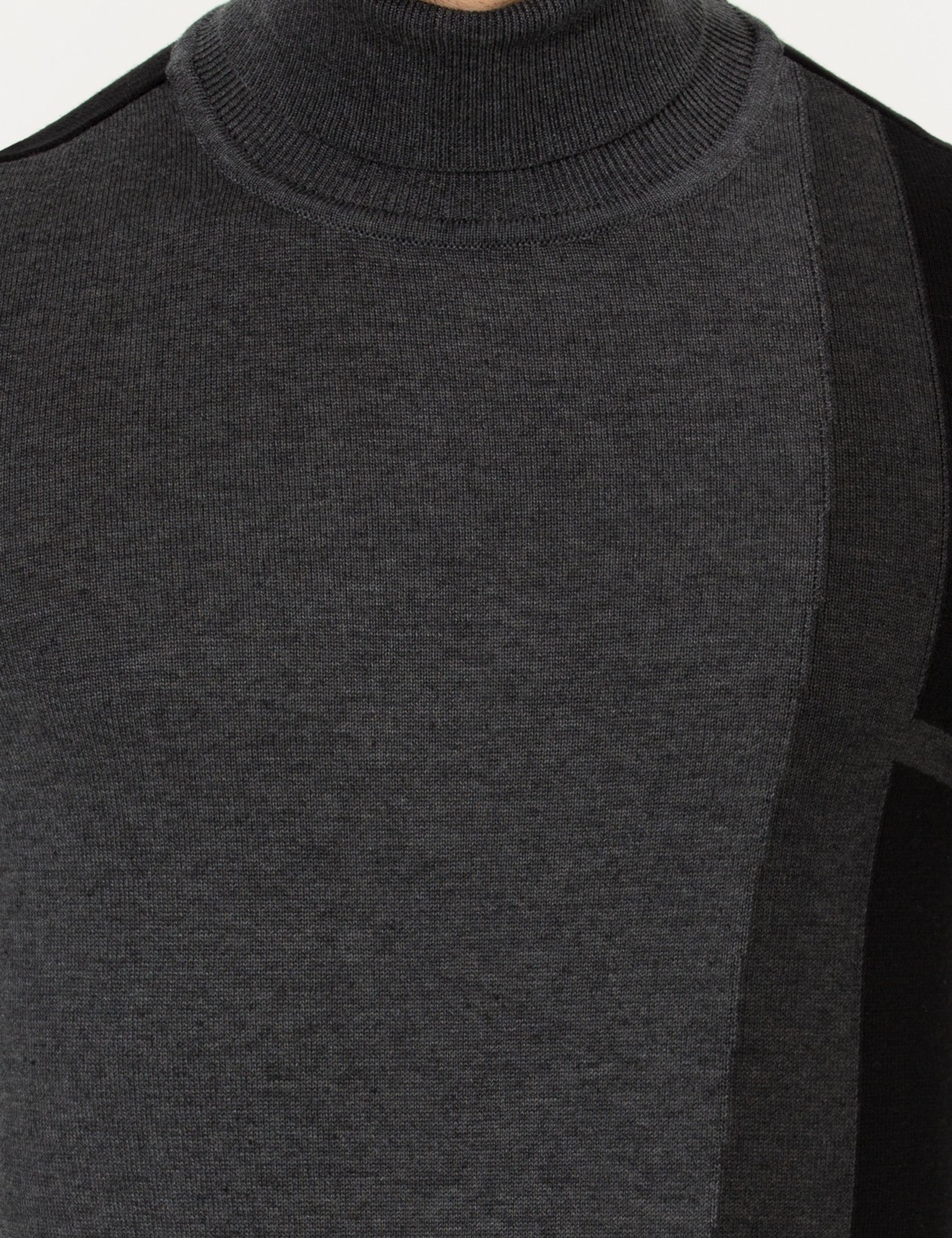 Pierre Cardin Erkek Gri Slim Fit Balıkçı Yaka Triko Kazak 50261176-VR024 görsel 6