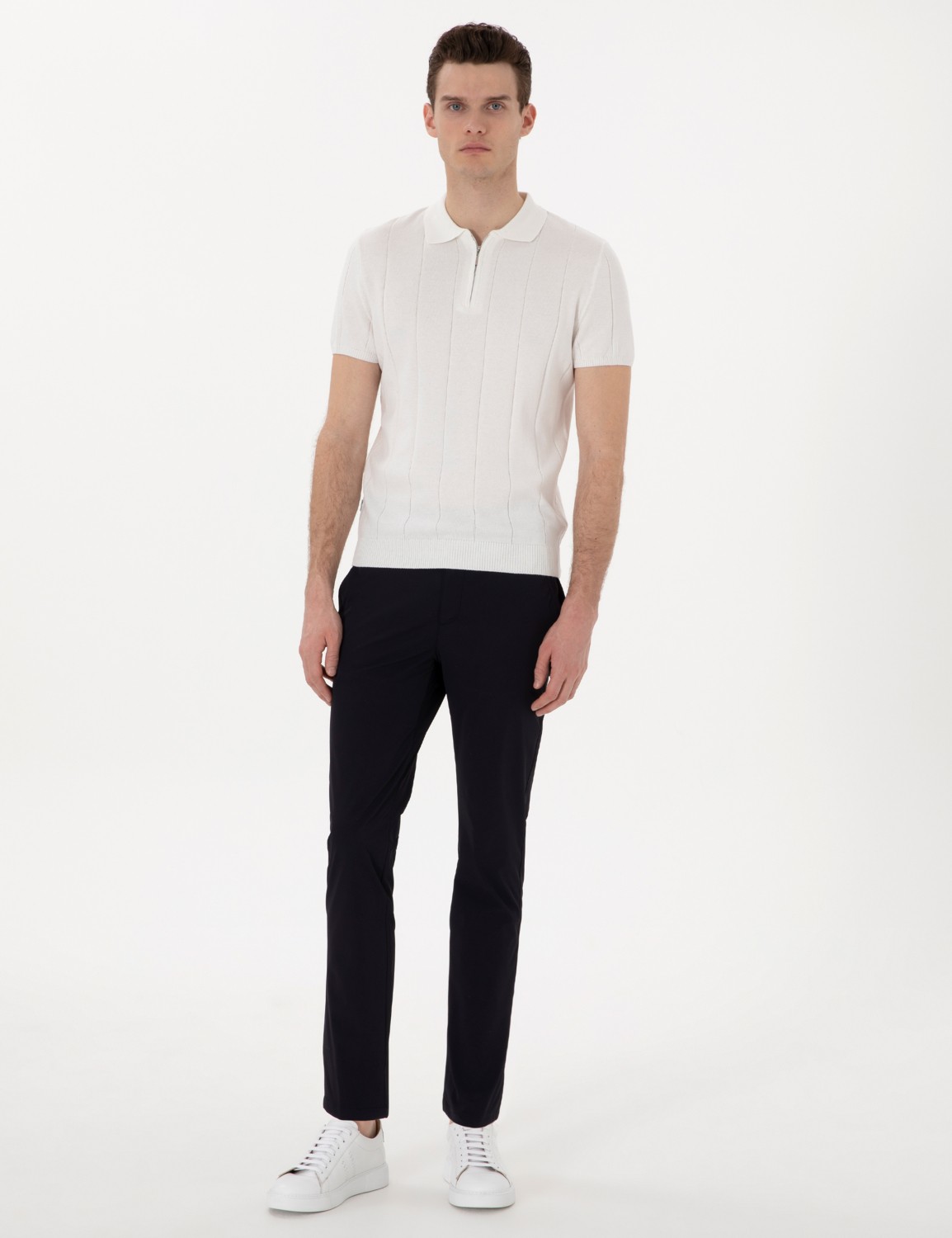 Pierre Cardin Erkek Siyah Slim Fit Jogger Kanvas Pantolon 50305880-VR046