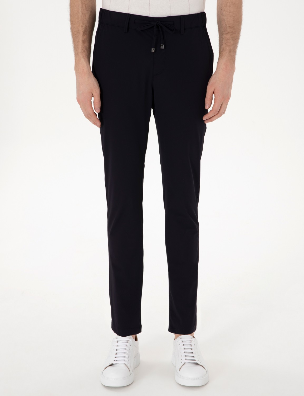 Pierre Cardin Erkek Siyah Slim Fit Jogger Kanvas Pantolon 50305880-VR046 görsel 2