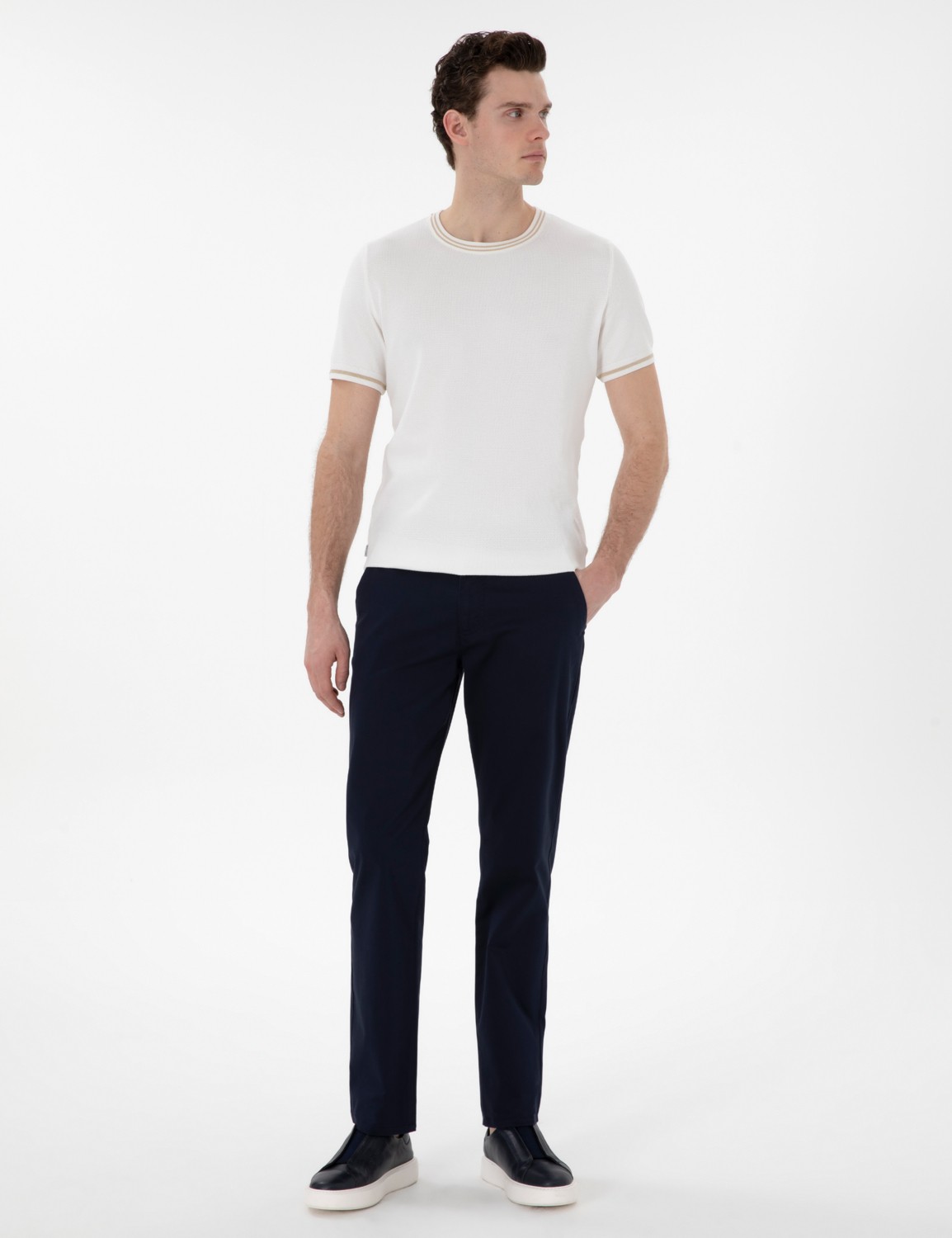 Pierre Cardin Erkek Lacivert Regular Fit Basic Kanvas Pantolon 50305473-VR033 görsel 7