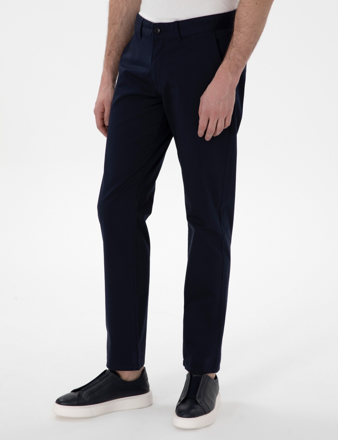 Pierre Cardin Erkek Lacivert Regular Fit Basic Kanvas Pantolon 50305473-VR033 görsel 8