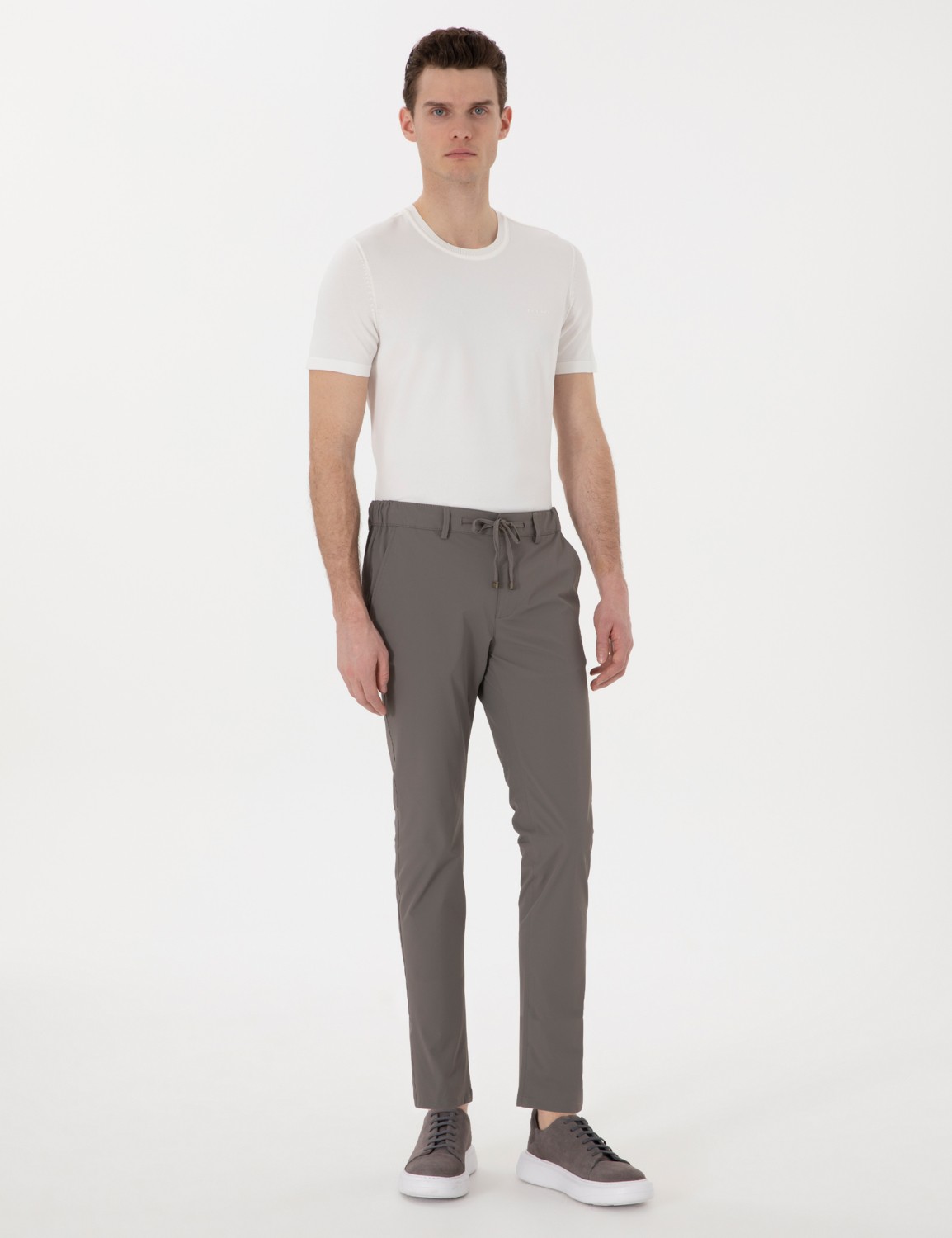 Pierre Cardin Erkek Siyah Slim Fit Jogger Kanvas Pantolon 50305880-VR046 görsel 7