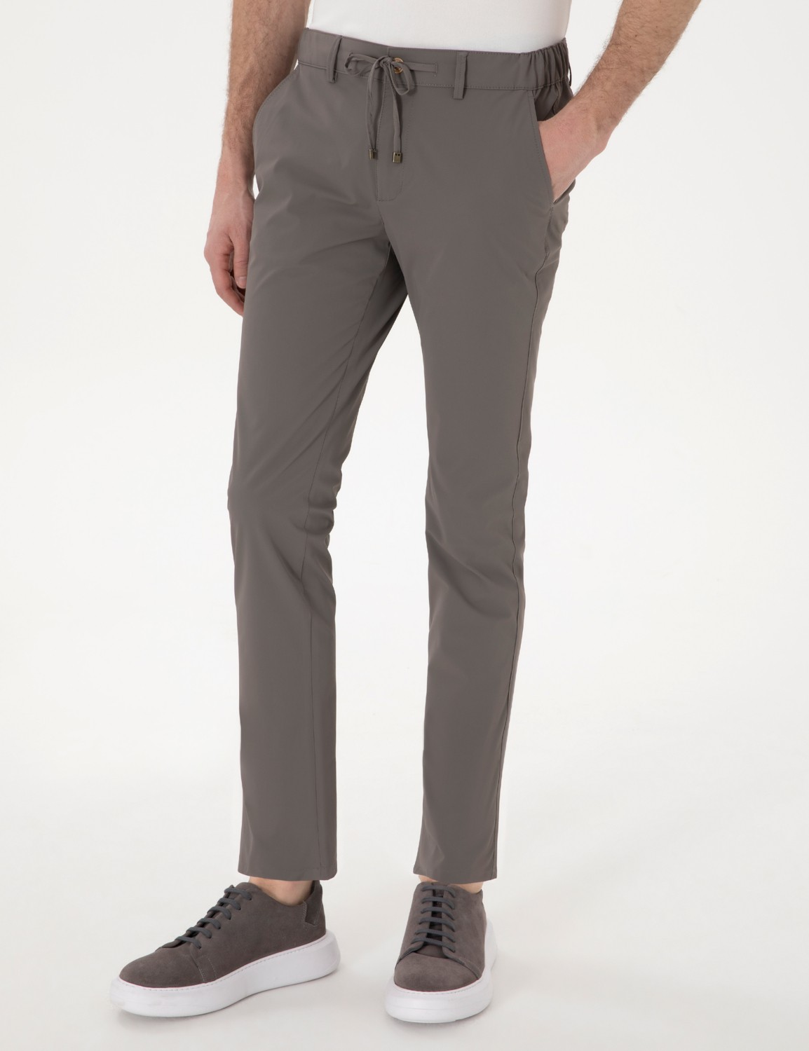 Pierre Cardin Erkek Siyah Slim Fit Jogger Kanvas Pantolon 50305880-VR046 görsel 8