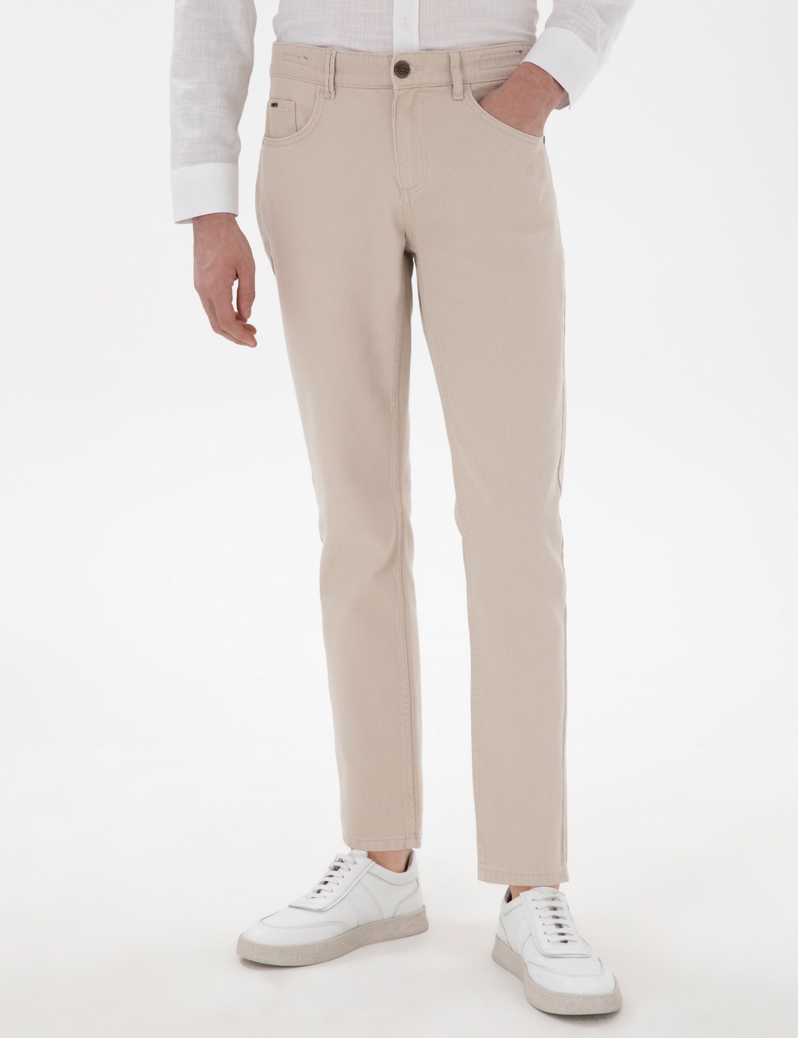 Pierre Cardin Erkek Bej Slim Fit Jean Pantolon 50302674-VR011 görsel 2
