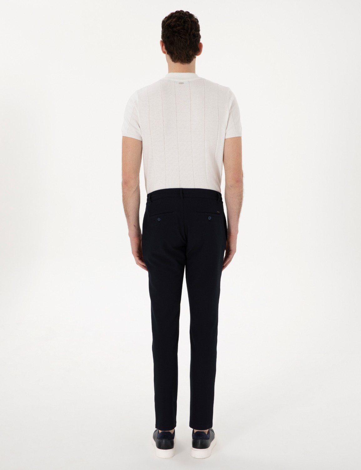 Pierre Cardin Erkek Siyah Slim Fit Jogger Kanvas Pantolon 50305261-VR046 görsel 4