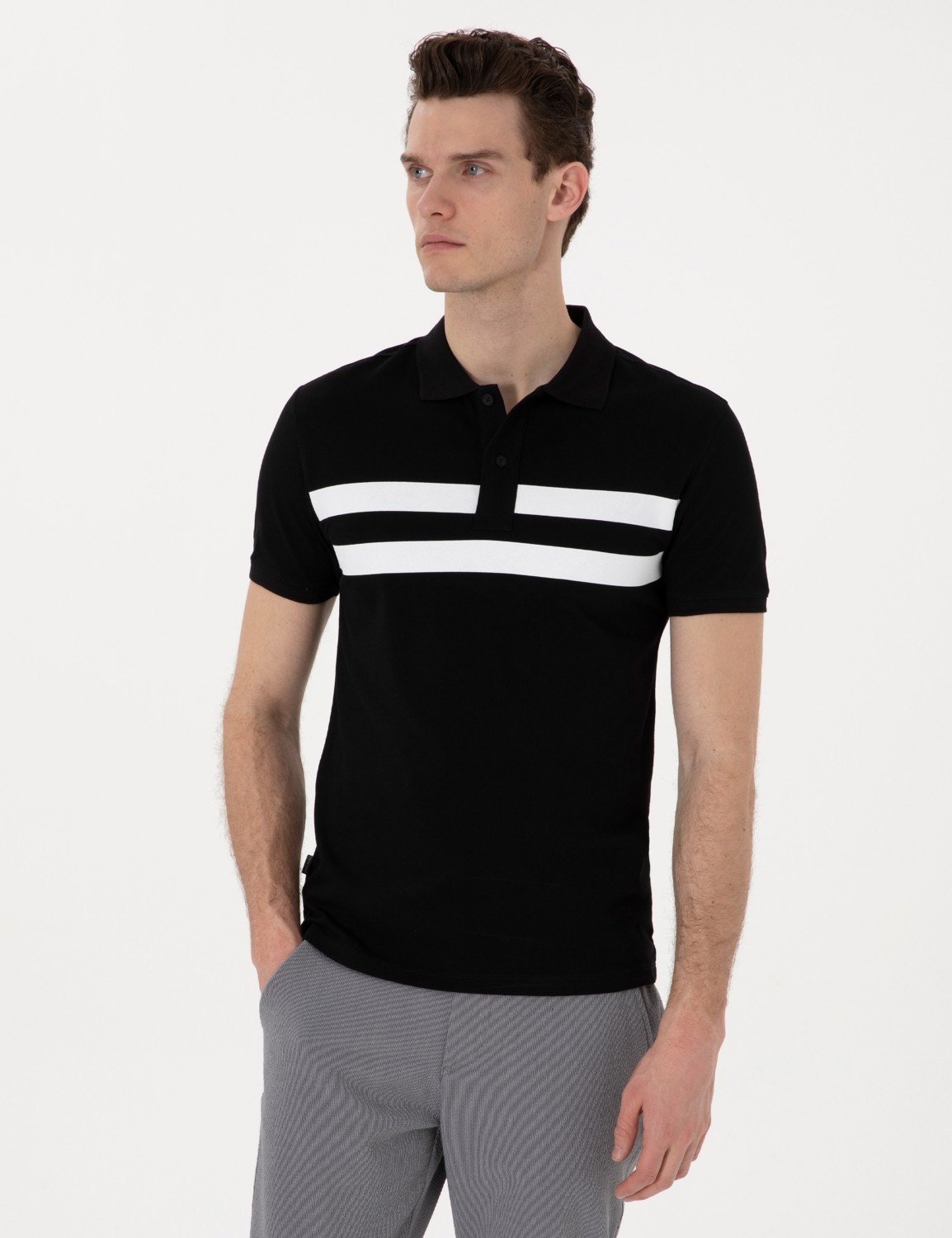 Pierre Cardin Erkek Lacivert Slim Fit Tişört 50310154-VR033