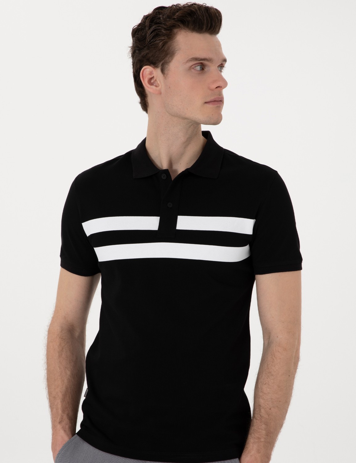 Pierre Cardin Erkek Lacivert Slim Fit Tişört 50310154-VR033 görsel 3