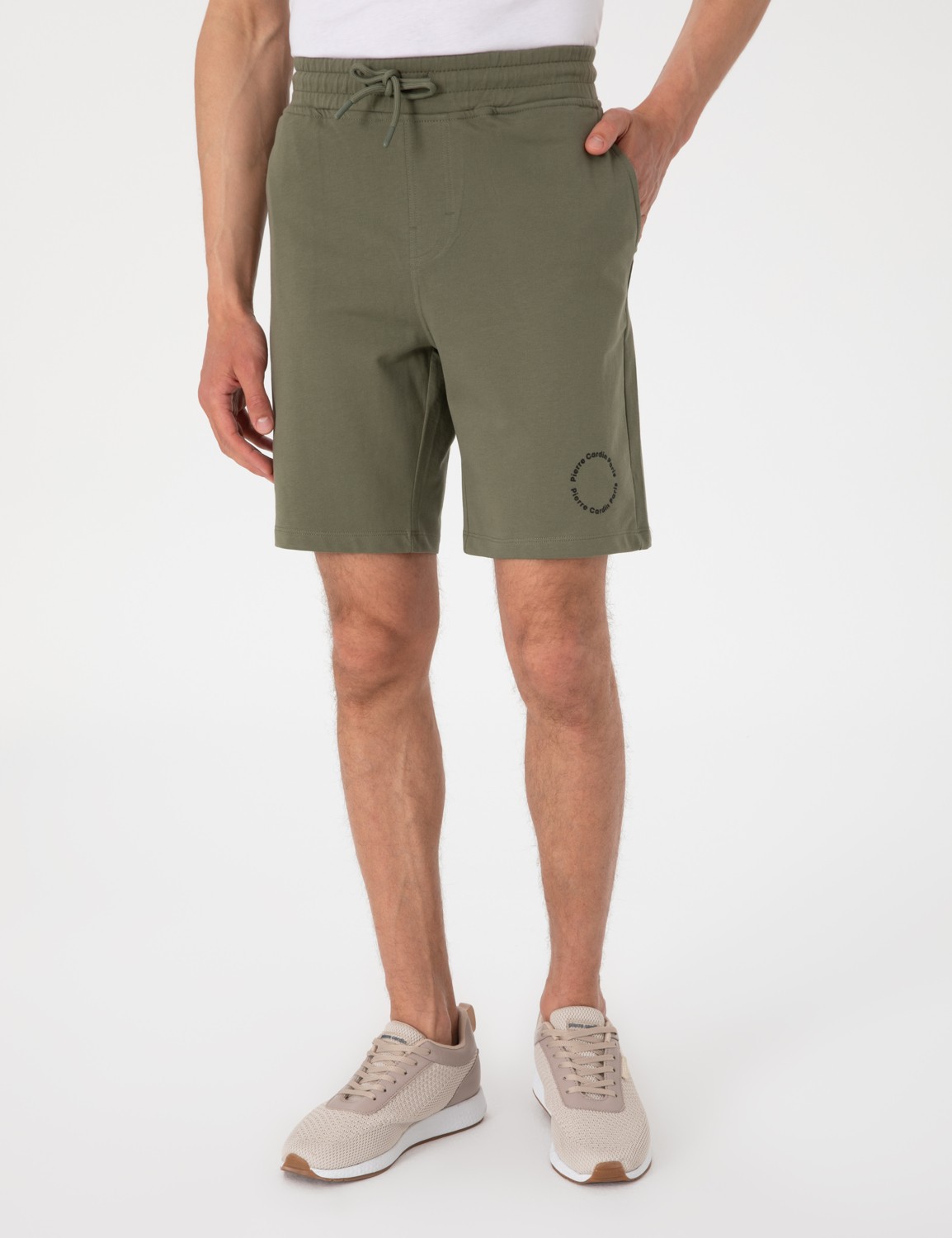 Pierre Cardin Erkek Haki Regular Fit Örme Şort 50310107-VR027 görsel 2