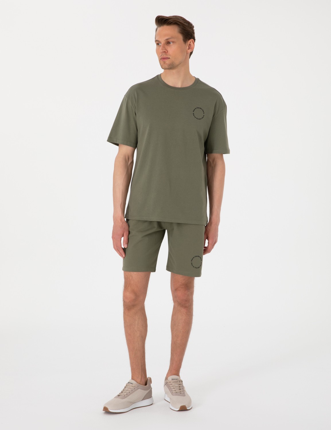 Pierre Cardin Erkek Haki Regular Fit Örme Şort 50310107-VR027 görsel 3