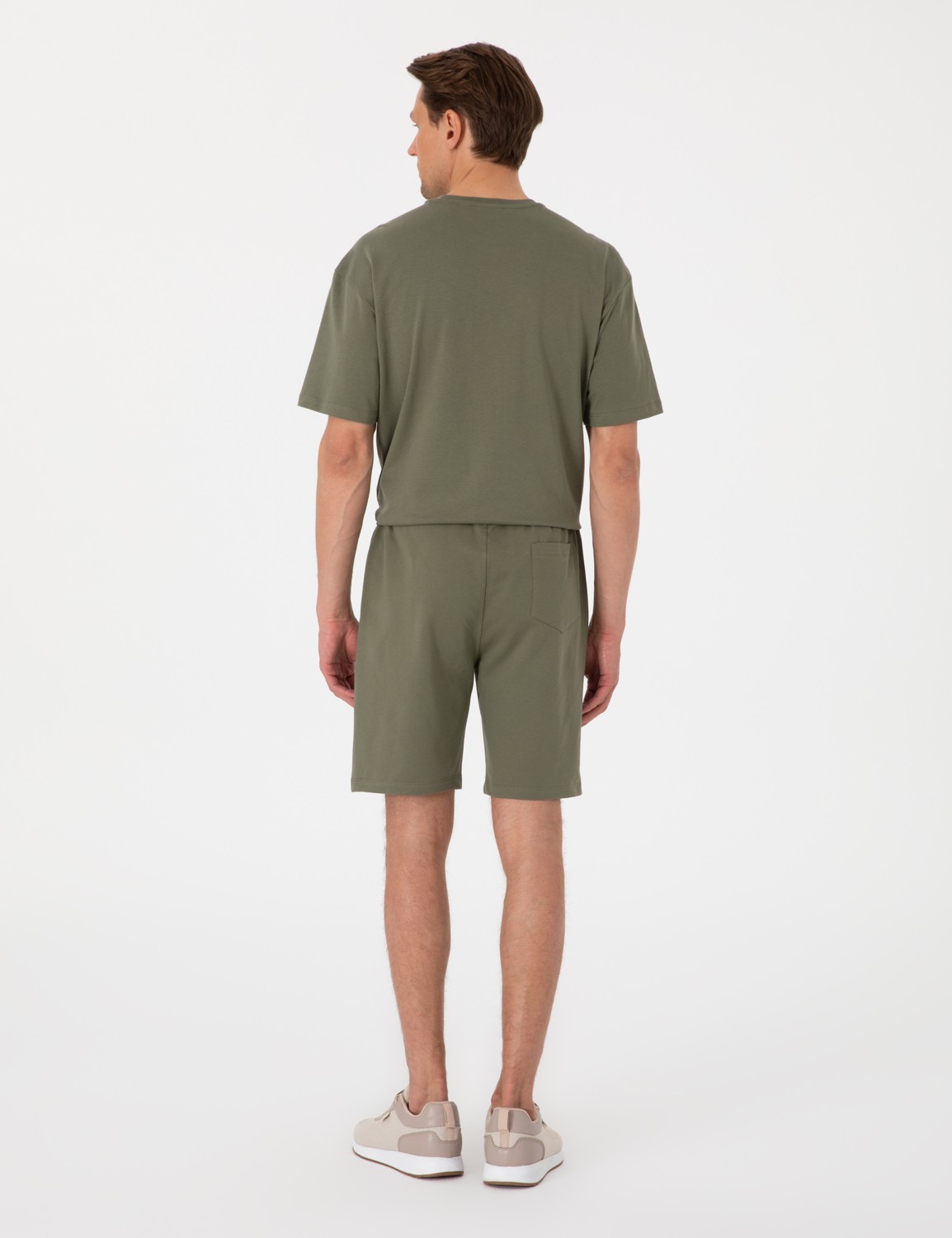 Pierre Cardin Erkek Haki Regular Fit Örme Şort 50310107-VR027 görsel 4
