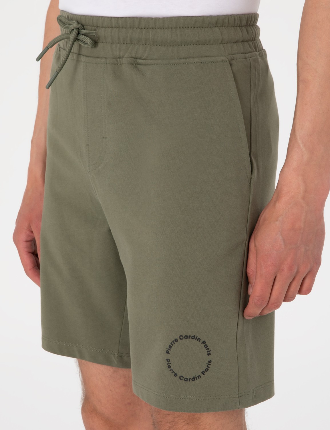 Pierre Cardin Erkek Haki Regular Fit Örme Şort 50310107-VR027 görsel 5