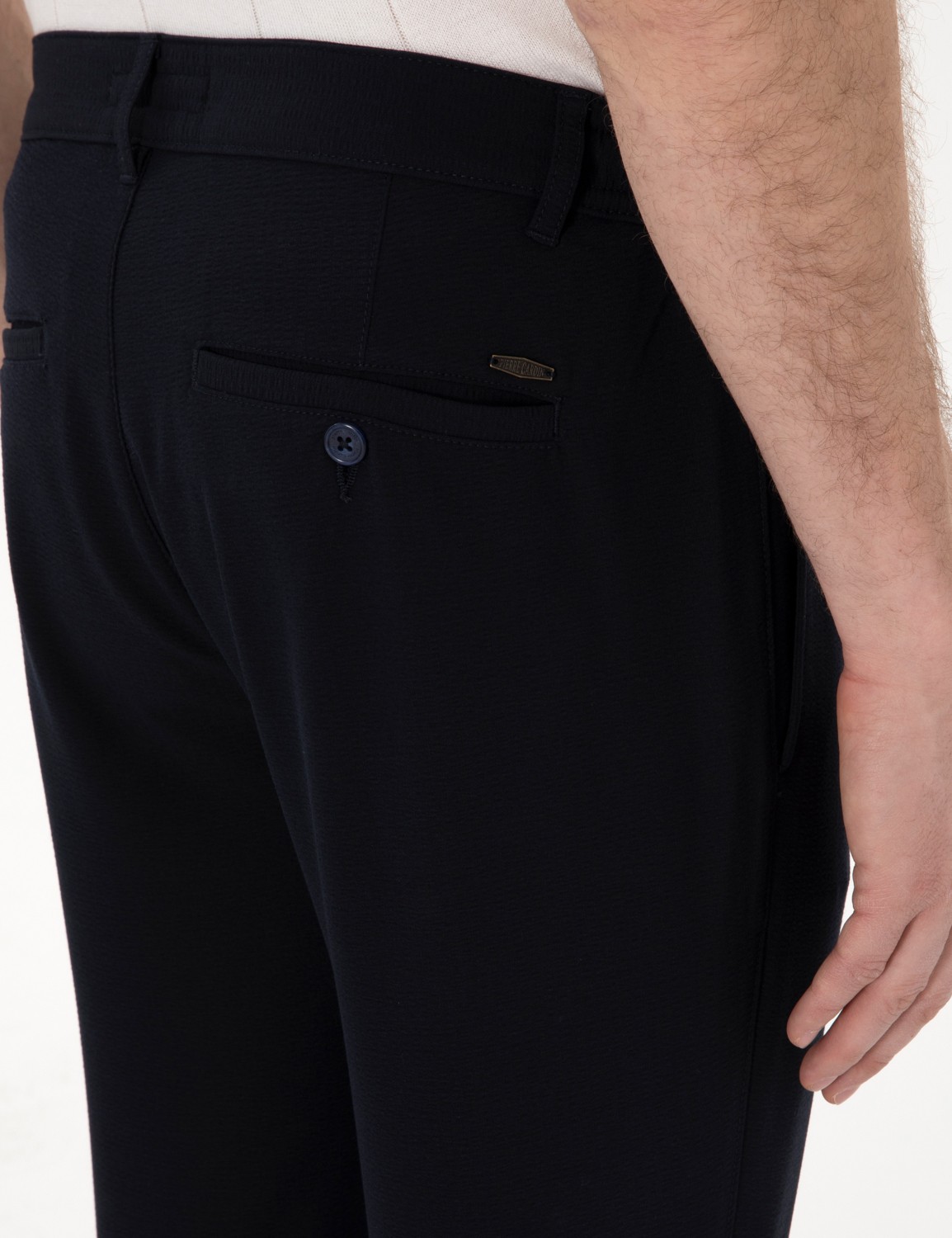 Pierre Cardin Erkek Siyah Slim Fit Jogger Kanvas Pantolon 50305261-VR046 görsel 6