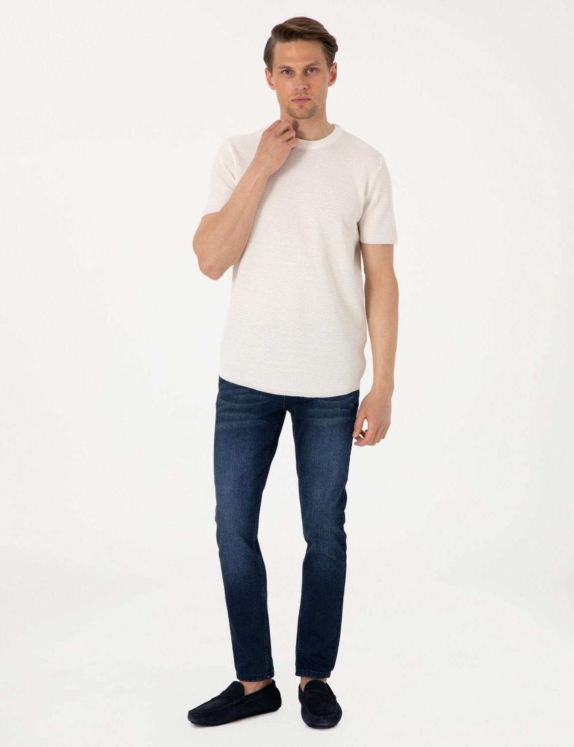 Pierre Cardin Erkek Lacivert Slim Fit Jean Pantolon 50309014-VR033
