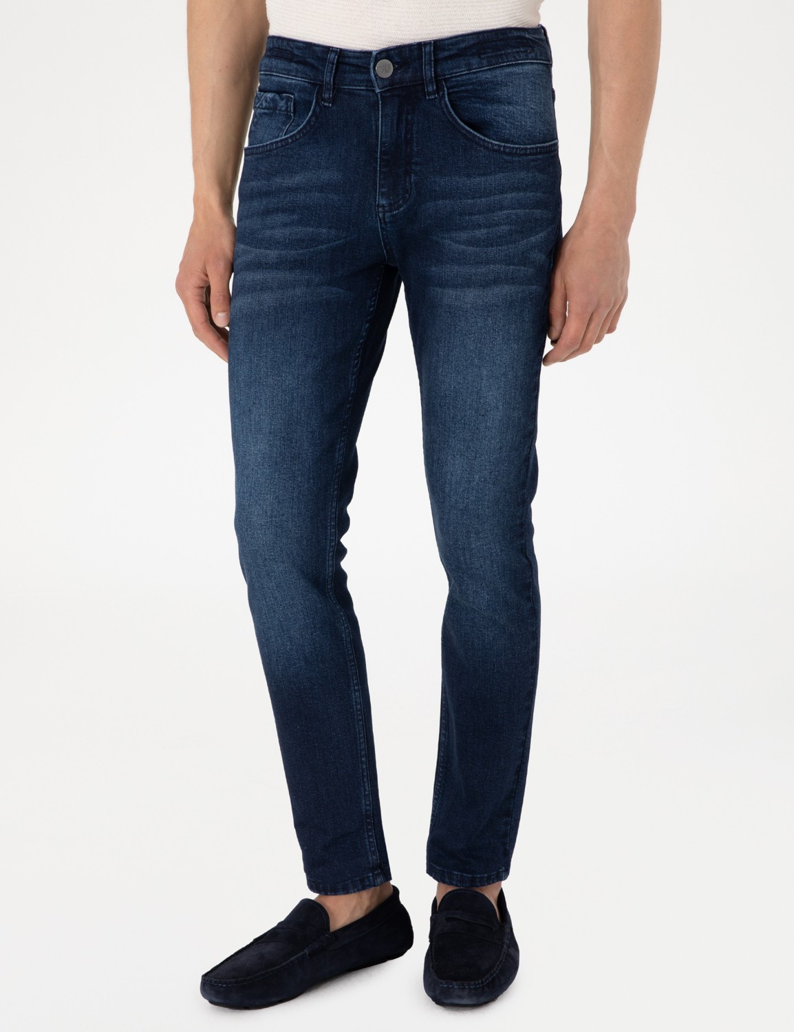 Pierre Cardin Erkek Lacivert Slim Fit Jean Pantolon 50309014-VR033 görsel 2