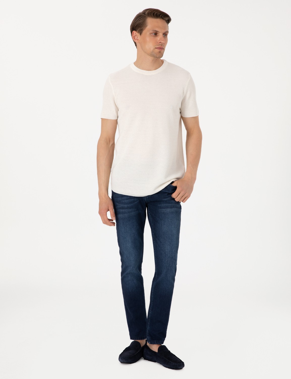 Pierre Cardin Erkek Lacivert Slim Fit Jean Pantolon 50309014-VR033 görsel 3