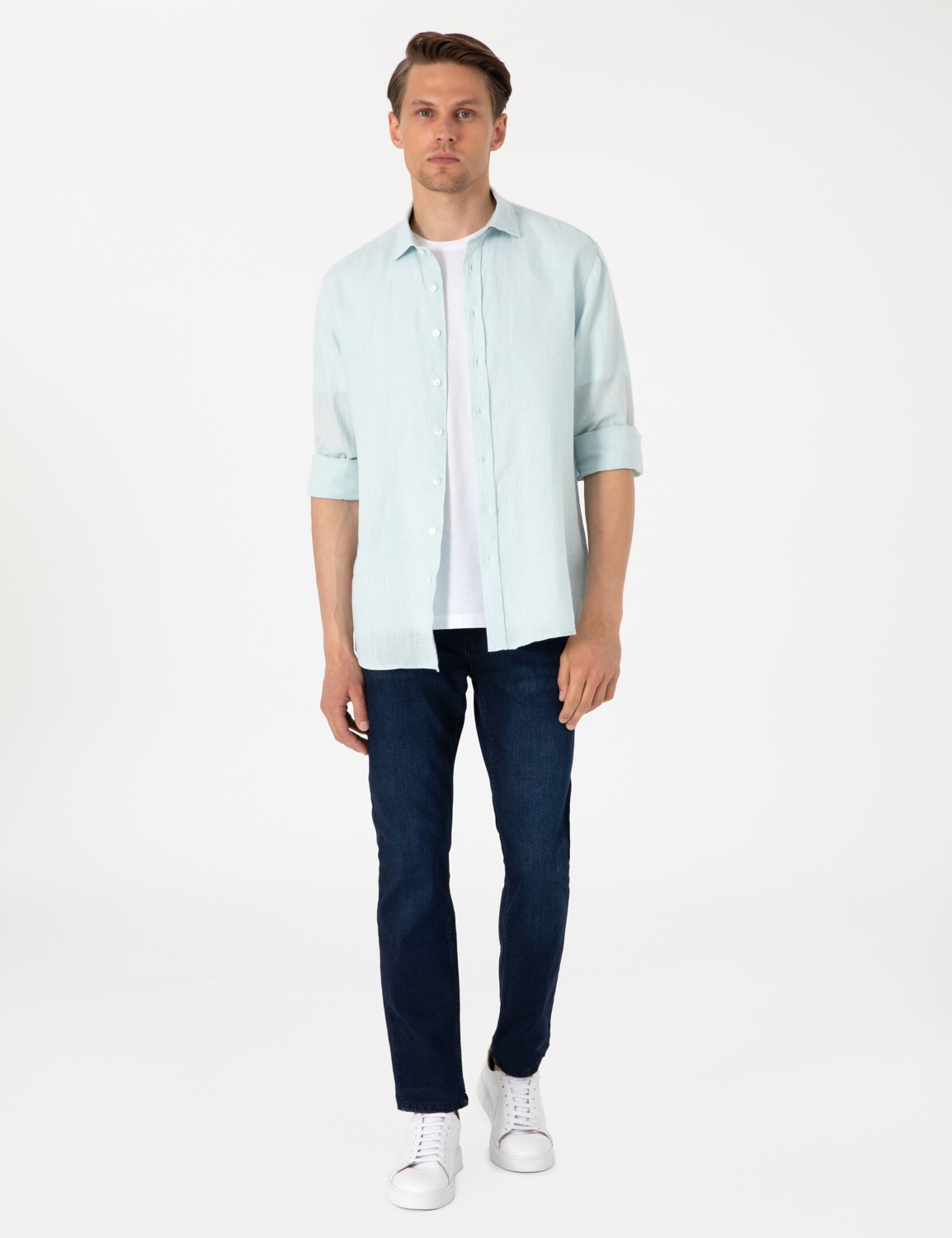 Pierre Cardin Erkek Koyu Lacivert Slim Fit Jean Pantolon 50308974-VR100