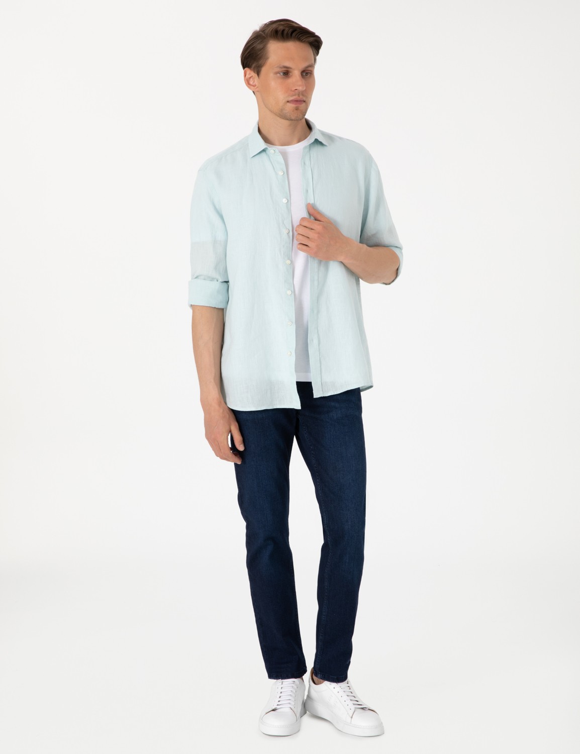 Pierre Cardin Erkek Koyu Lacivert Slim Fit Jean Pantolon 50308974-VR100 görsel 3