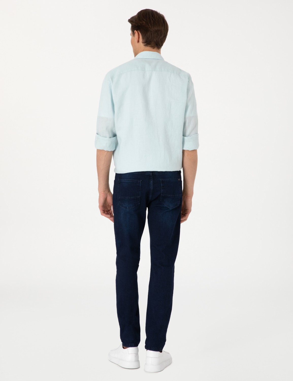 Pierre Cardin Erkek Koyu Lacivert Slim Fit Jean Pantolon 50308974-VR100 görsel 4