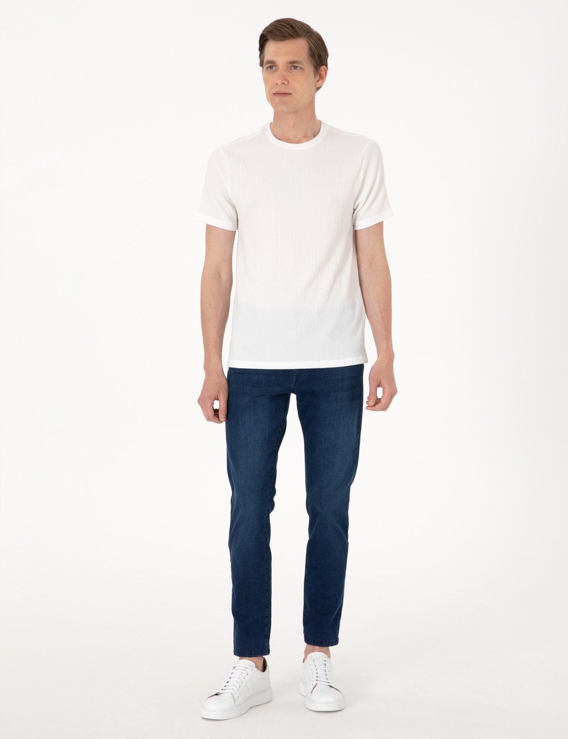 Pierre Cardin Erkek Mavi Slim Fit Jean Pantolon 50309099-VR036 görsel 3