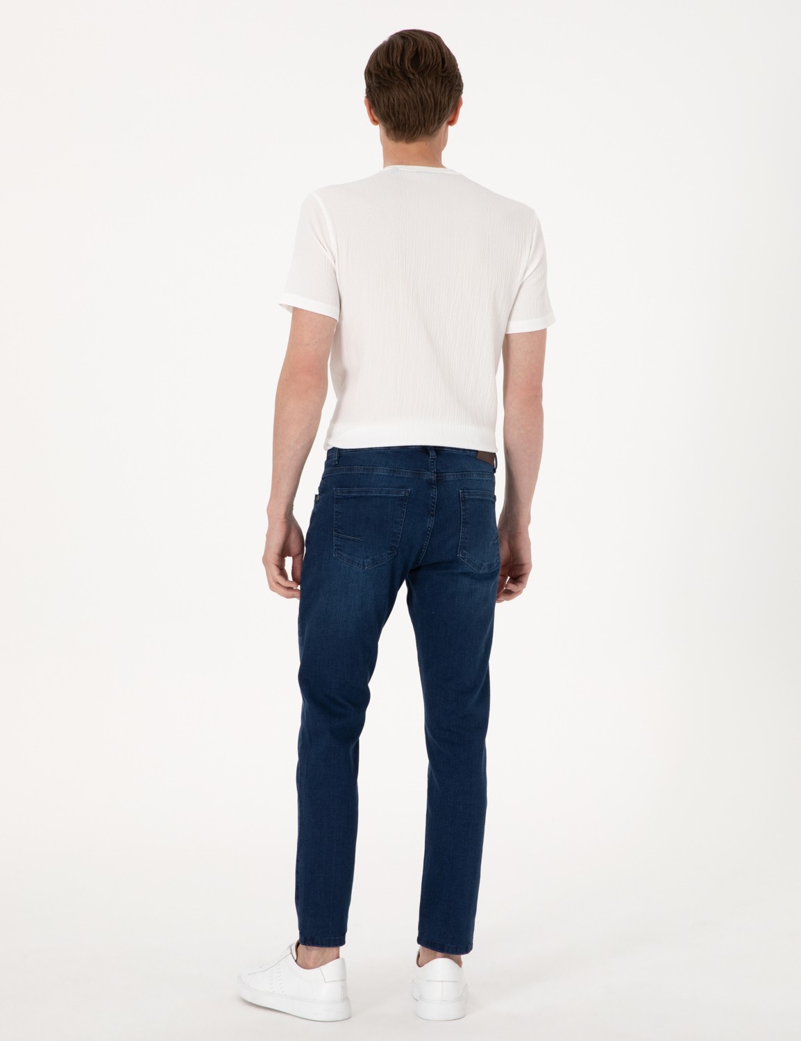 Pierre Cardin Erkek Mavi Slim Fit Jean Pantolon 50309099-VR036 görsel 4