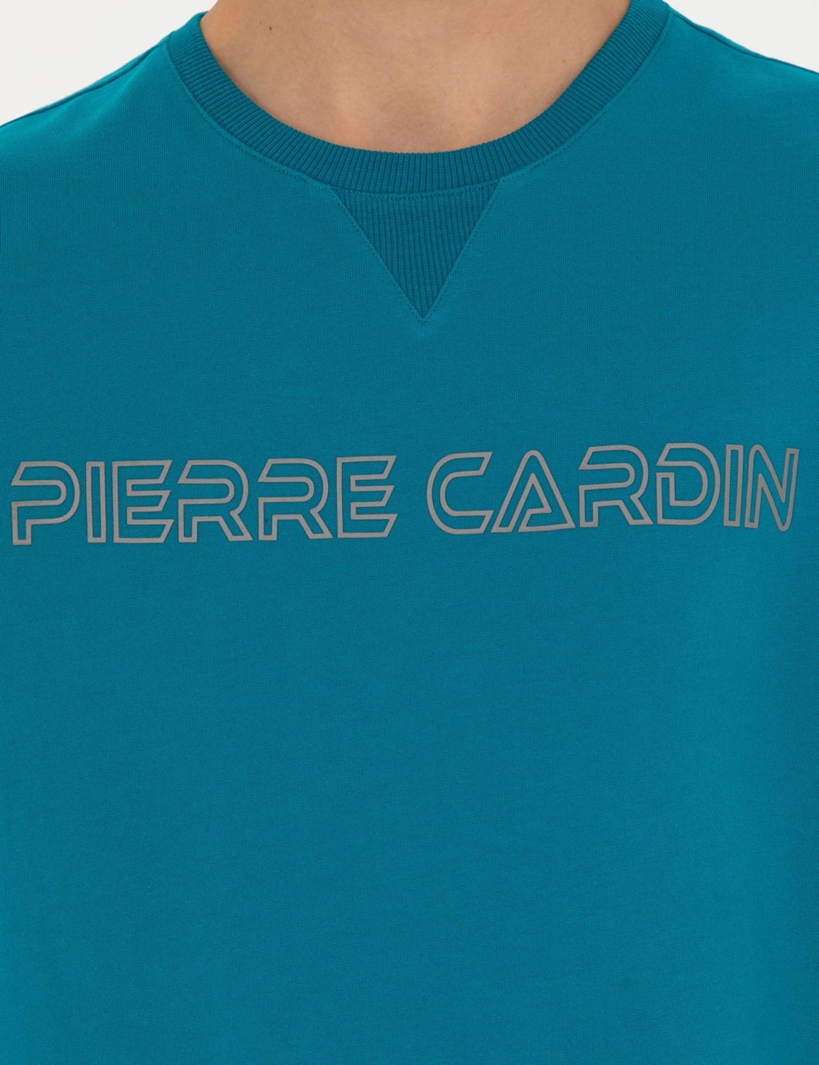 Pierre Cardin Erkek Zümrüt 2 İplik Regular Fit İçi %100 Pamuk Sweatshirt 50279523-VR055 görsel 7