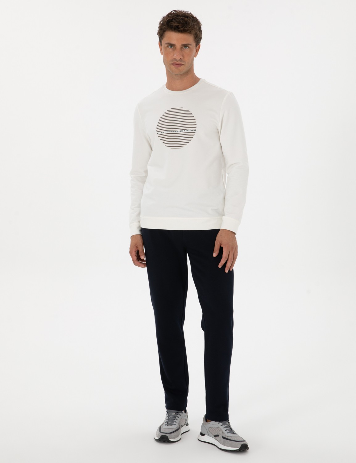 Pierre Cardin Erkek Siyah Slim Fit 3 Iplik Düz Paça Eşofman Altı 50317670-VR046
