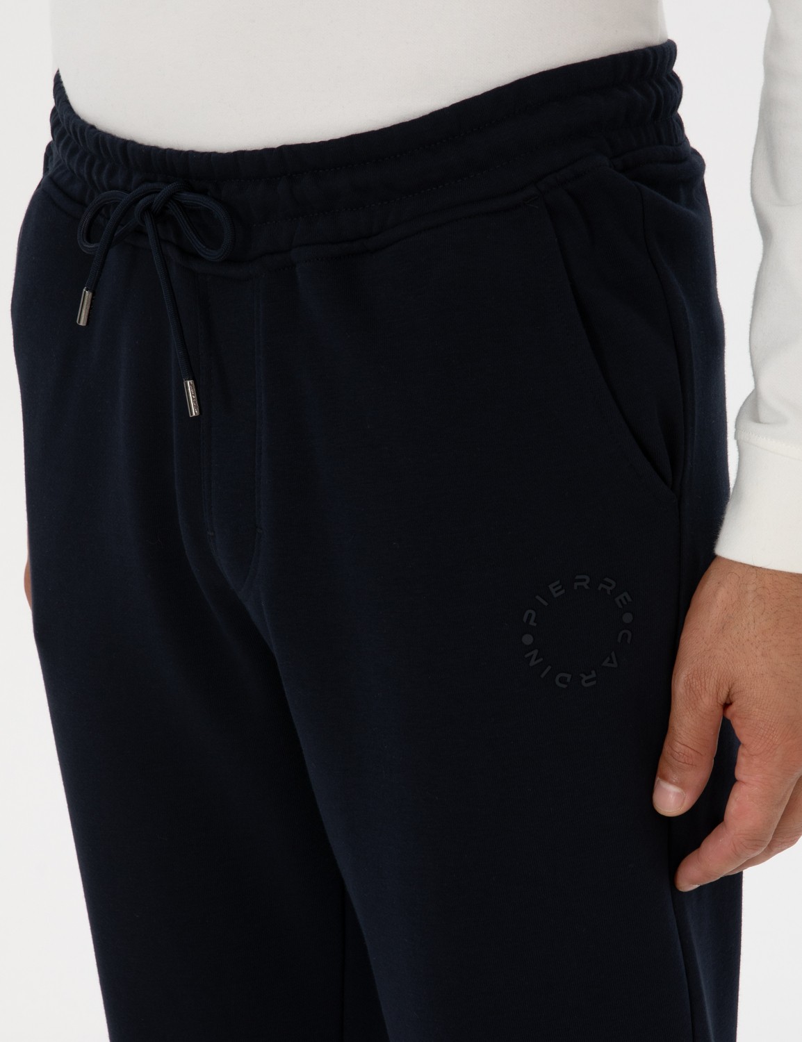 Pierre Cardin Erkek Siyah Slim Fit 3 Iplik Düz Paça Eşofman Altı 50317670-VR046 görsel 5
