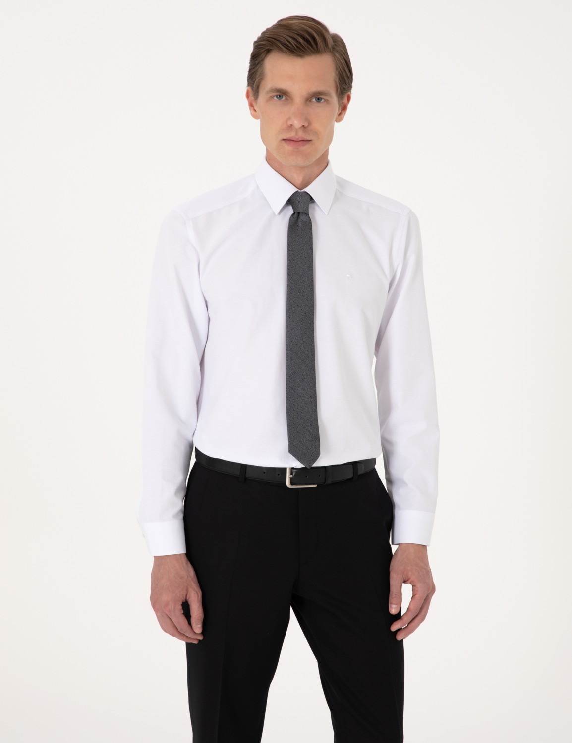 Pierre Cardin Erkek Açık Mavi Regular Fit Uzun Kollu Basic Gömlek 50316742-VR003