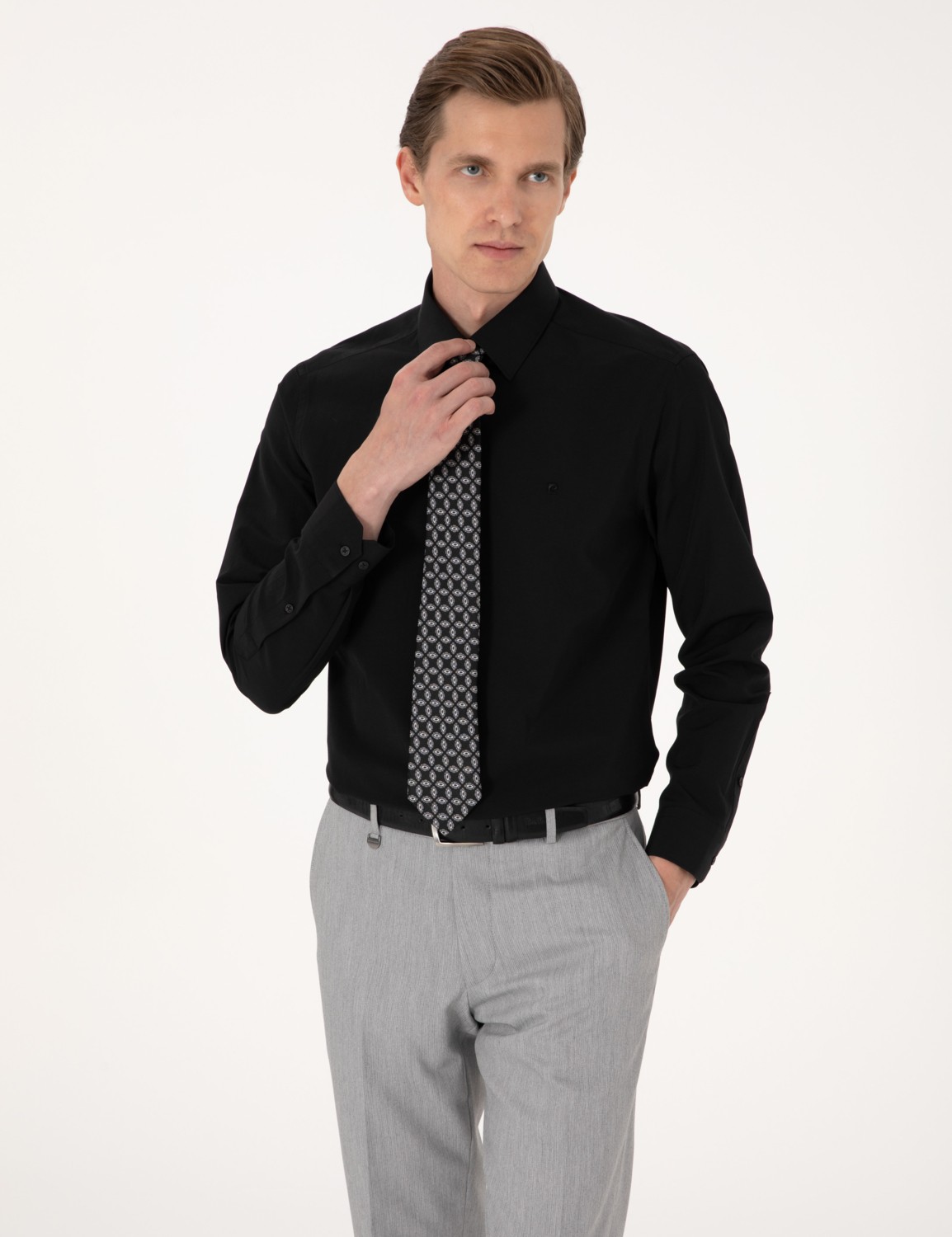Pierre Cardin Erkek Açık Mavi Regular Fit Uzun Kollu Basic Gömlek 50316742-VR003