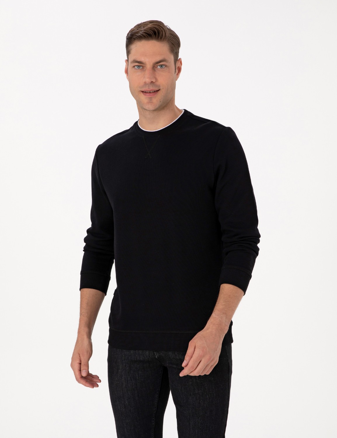 Pierre Cardin Erkek Yeşil Regular Fit Sweatshirt 50311649-VR255