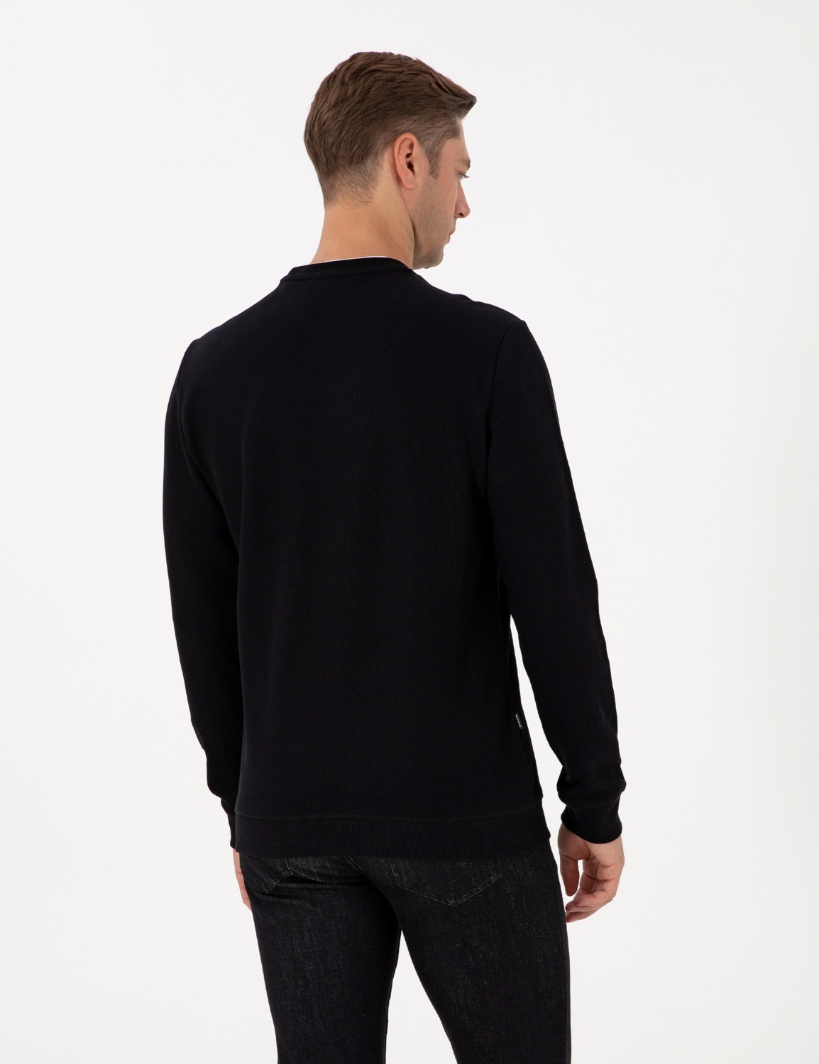 Pierre Cardin Erkek Yeşil Regular Fit Sweatshirt 50311649-VR255 görsel 5