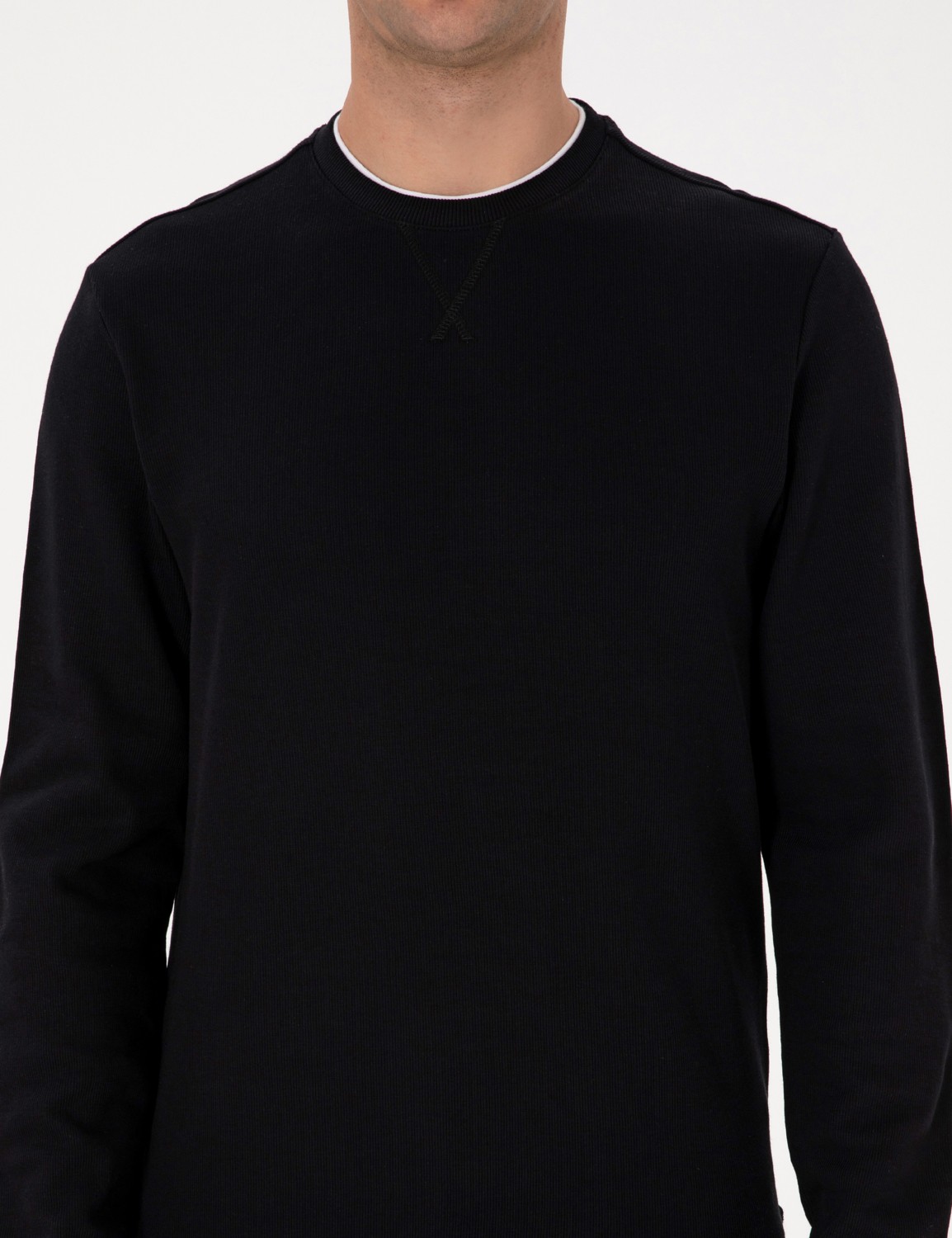 Pierre Cardin Erkek Yeşil Regular Fit Sweatshirt 50311649-VR255 görsel 6