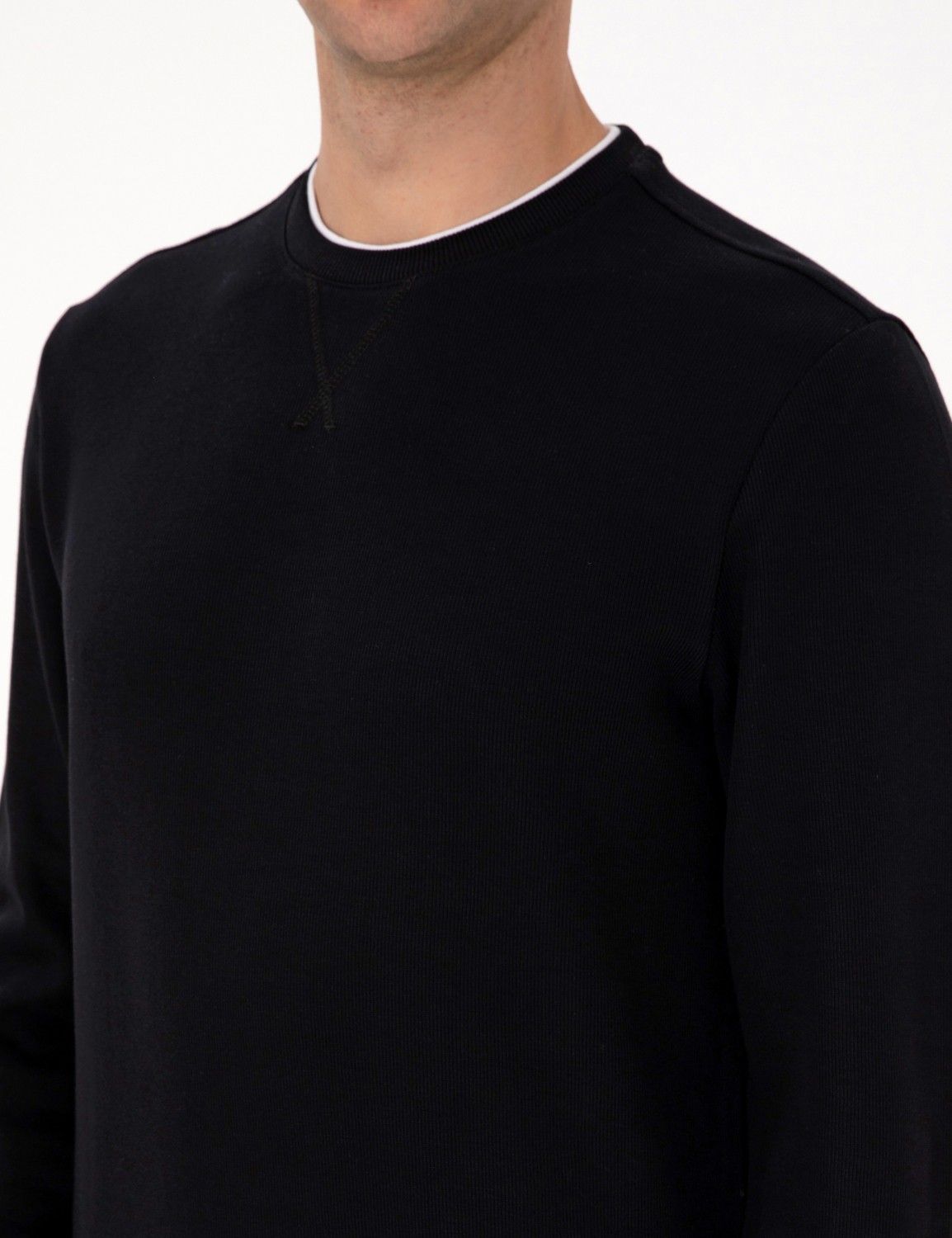 Pierre Cardin Erkek Yeşil Regular Fit Sweatshirt 50311649-VR255 görsel 7