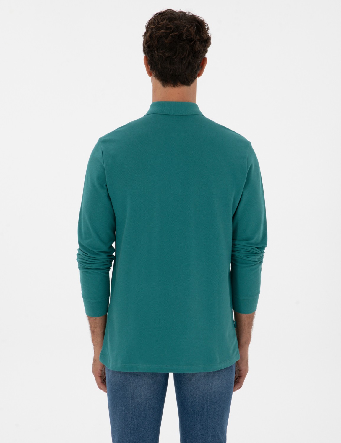 Pierre Cardin Erkek Bordo Slim Fit Kıvrılmaz Fermuarlı Polo Yaka Basic Pike Sweatshirt 50314046-VR014 görsel 5