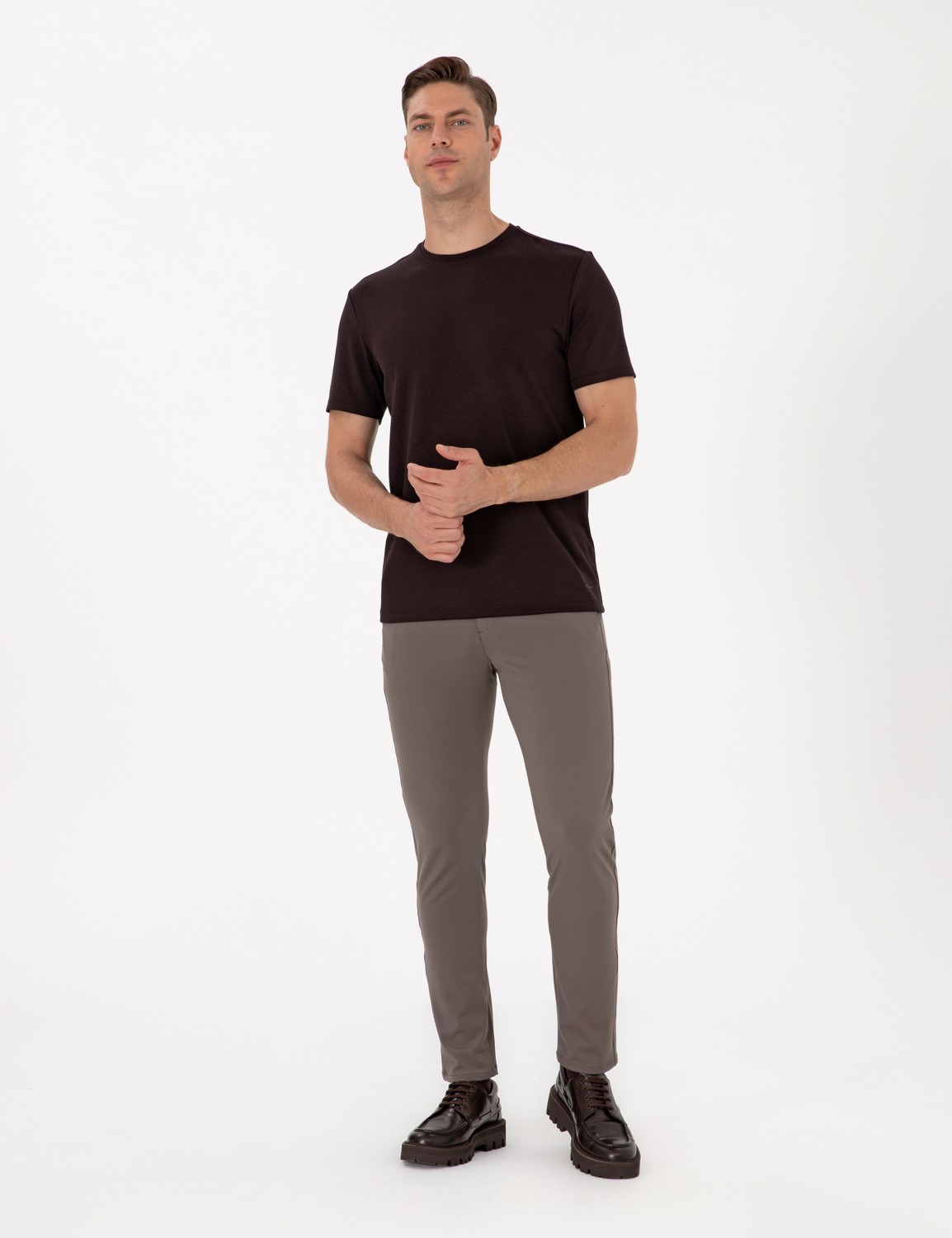 Pierre Cardin Erkek Siyah Slim Fit Beli Lastikli Kordonlu Jogger Kanvas Pantolon 50317281-VR046
