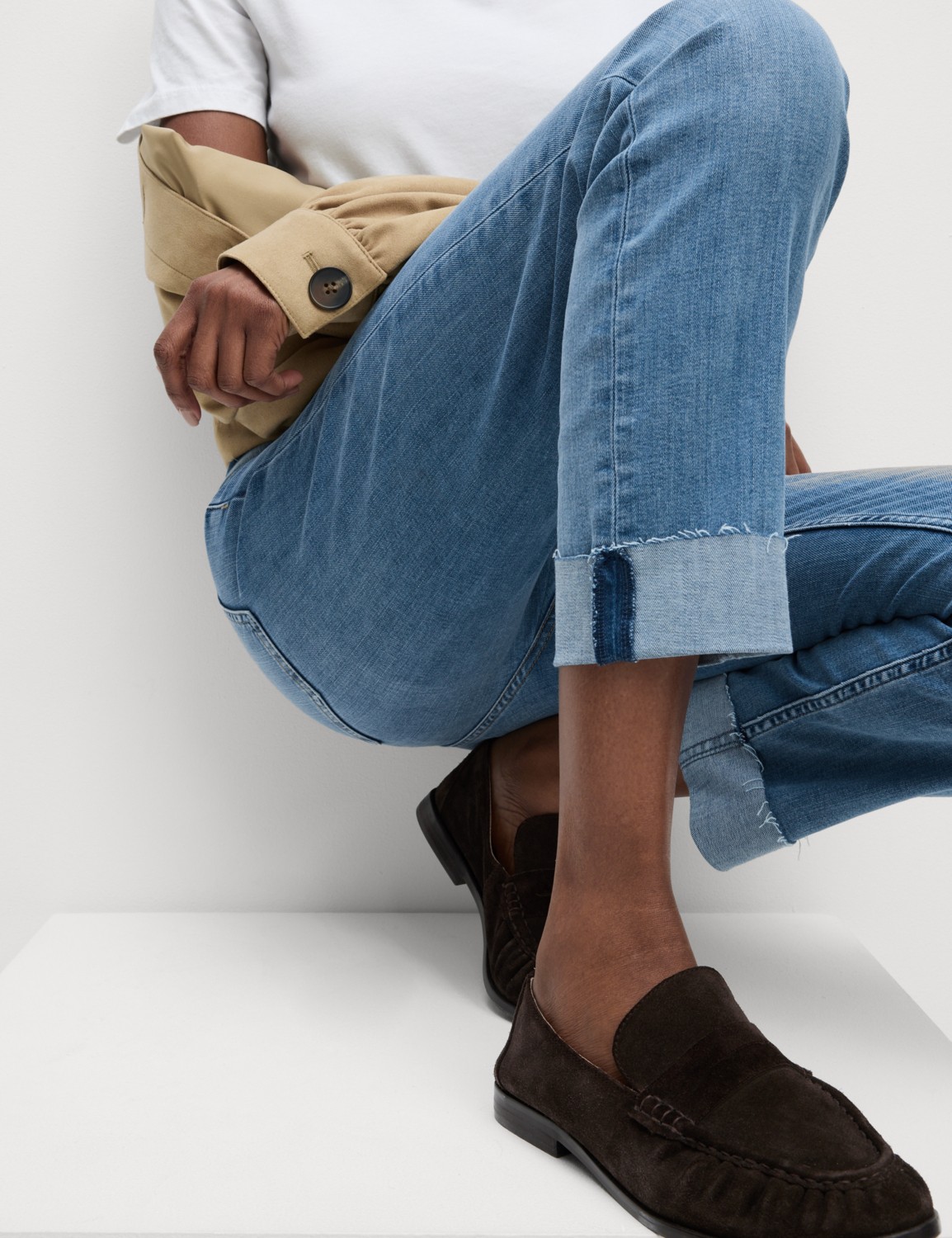 Marks & Spencer Harper Supersoft Yüksek Bel Jean Pantolon görsel 7