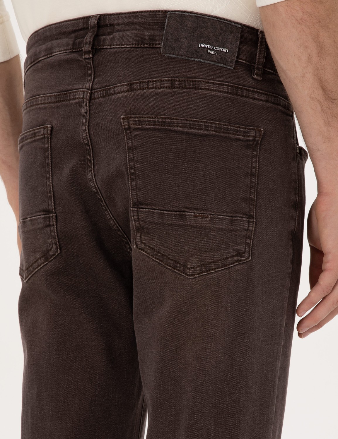 Pierre Cardin Erkek Kahverengi Slim Fit Jean Pantolon 50317247-VR029 görsel 6