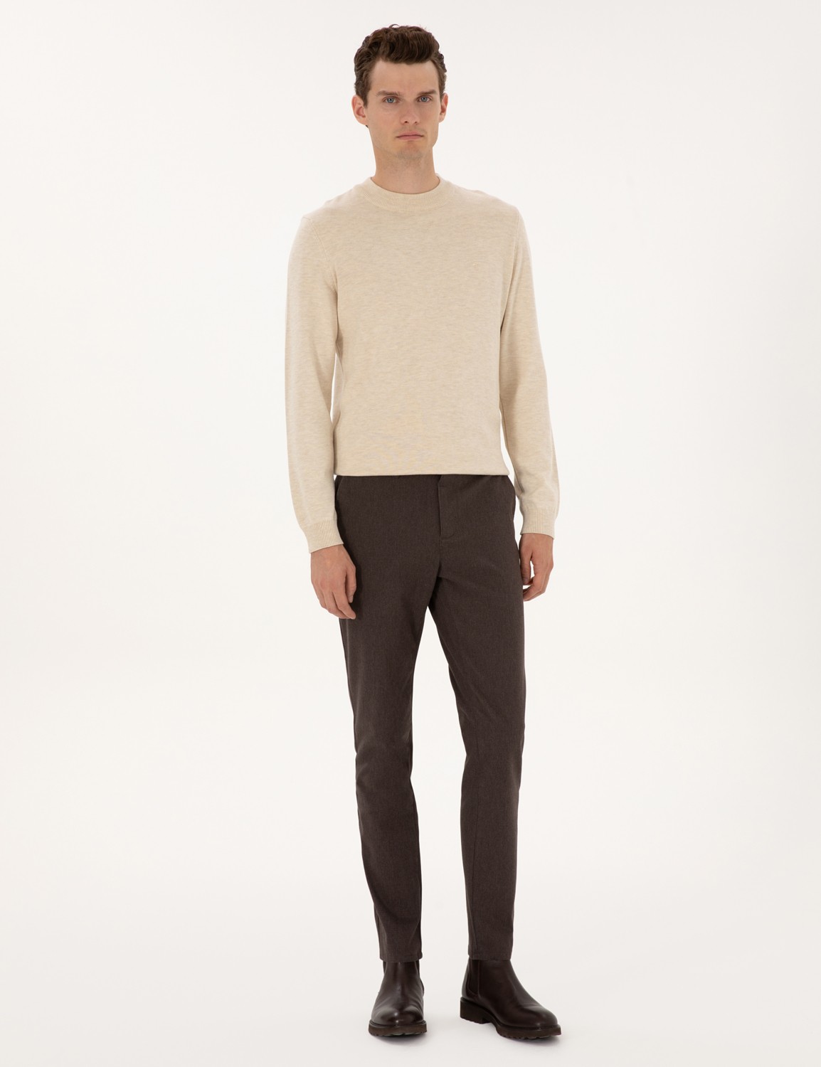 Pierre Cardin Erkek Siyah Slim Fit Kanvas Pantolon 50317228-VR046